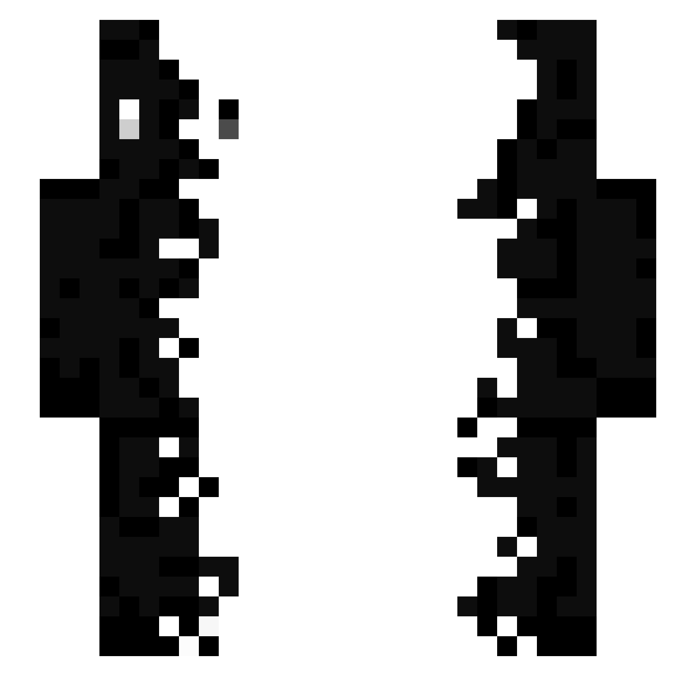 Raivillem Minecraft skin, front and back view