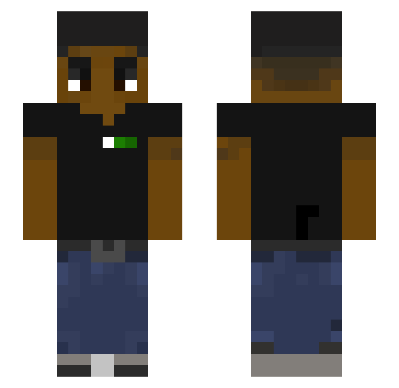 SmartRichardS Minecraft skin, front and back view