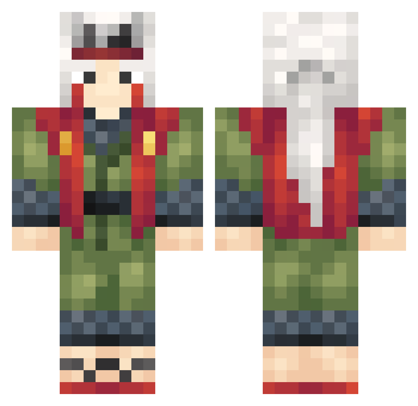 Demon_Bug Minecraft skin, front and back view