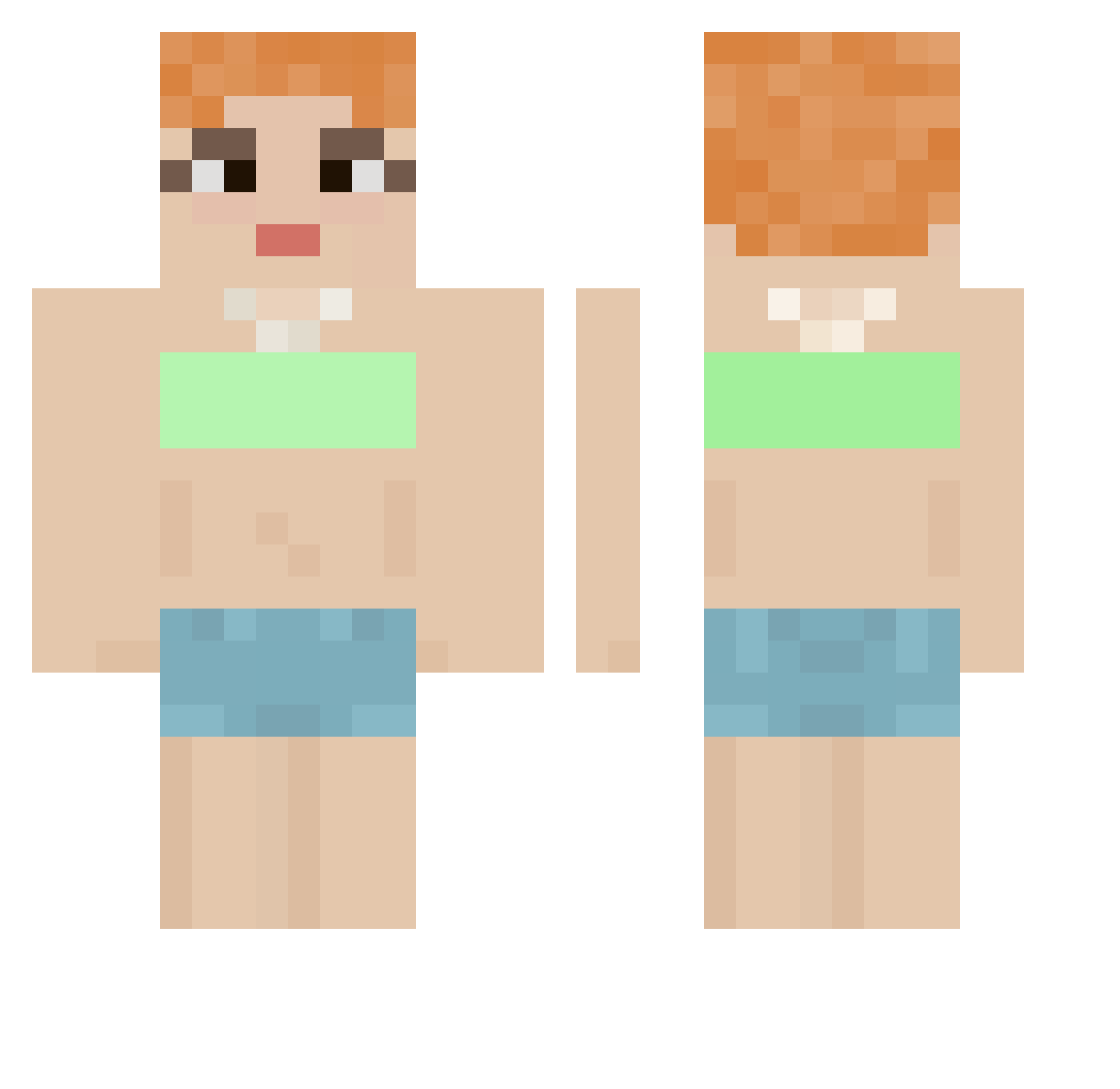 SobeySal8 Minecraft skin, front and back view