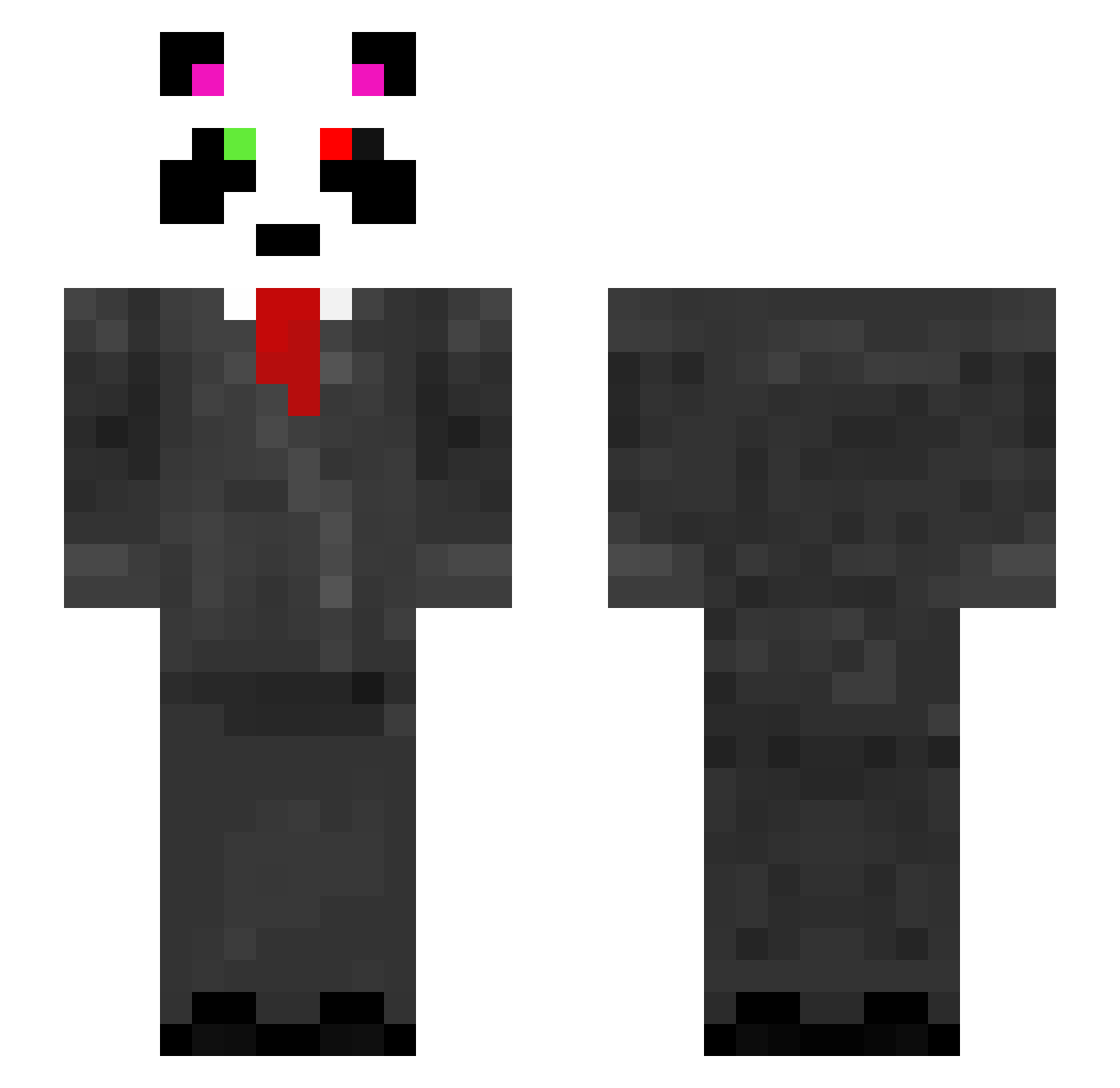 StrungTurnip952 Minecraft skin, front and back view