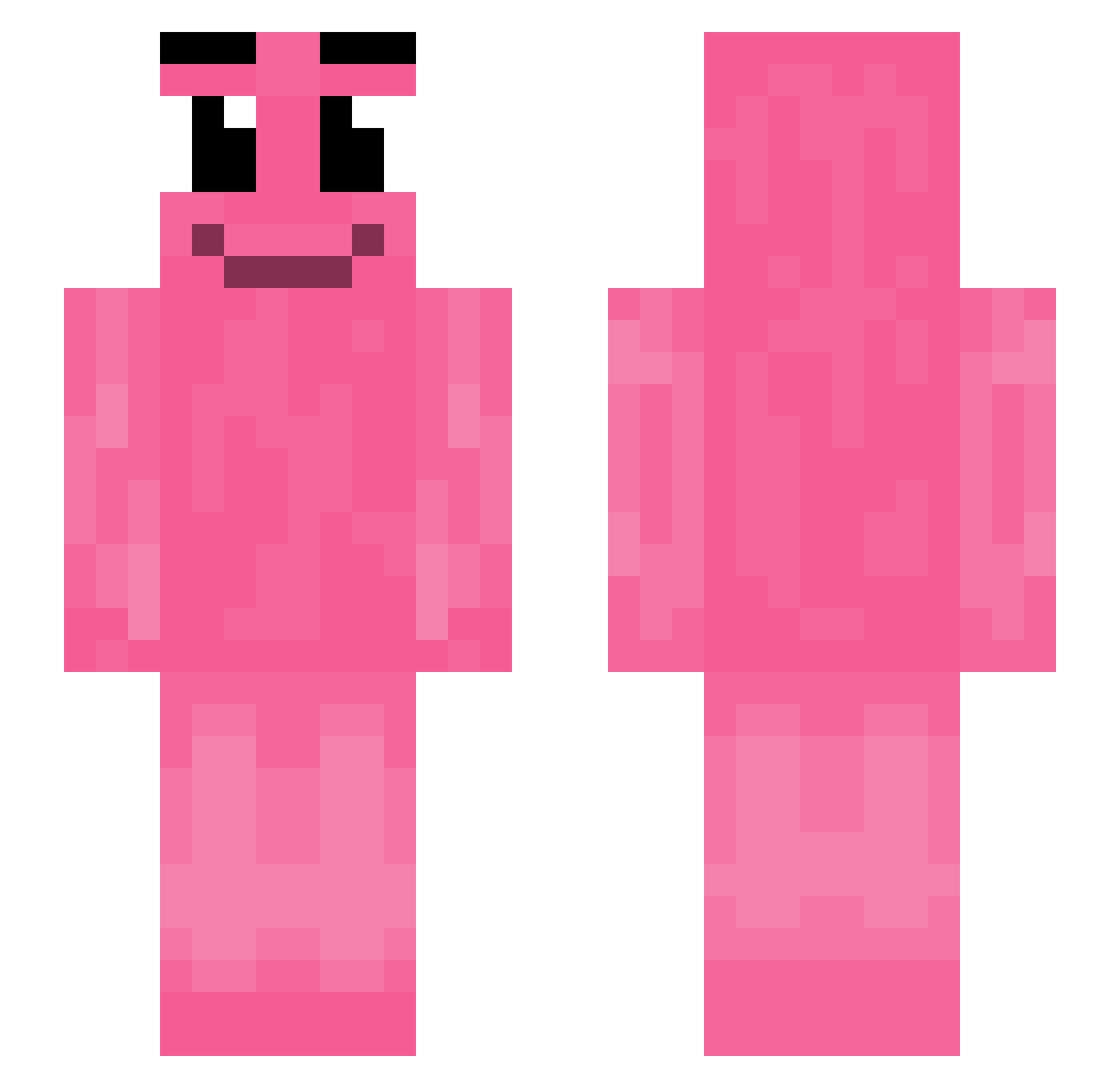 Czvns Minecraft skin, front and back view