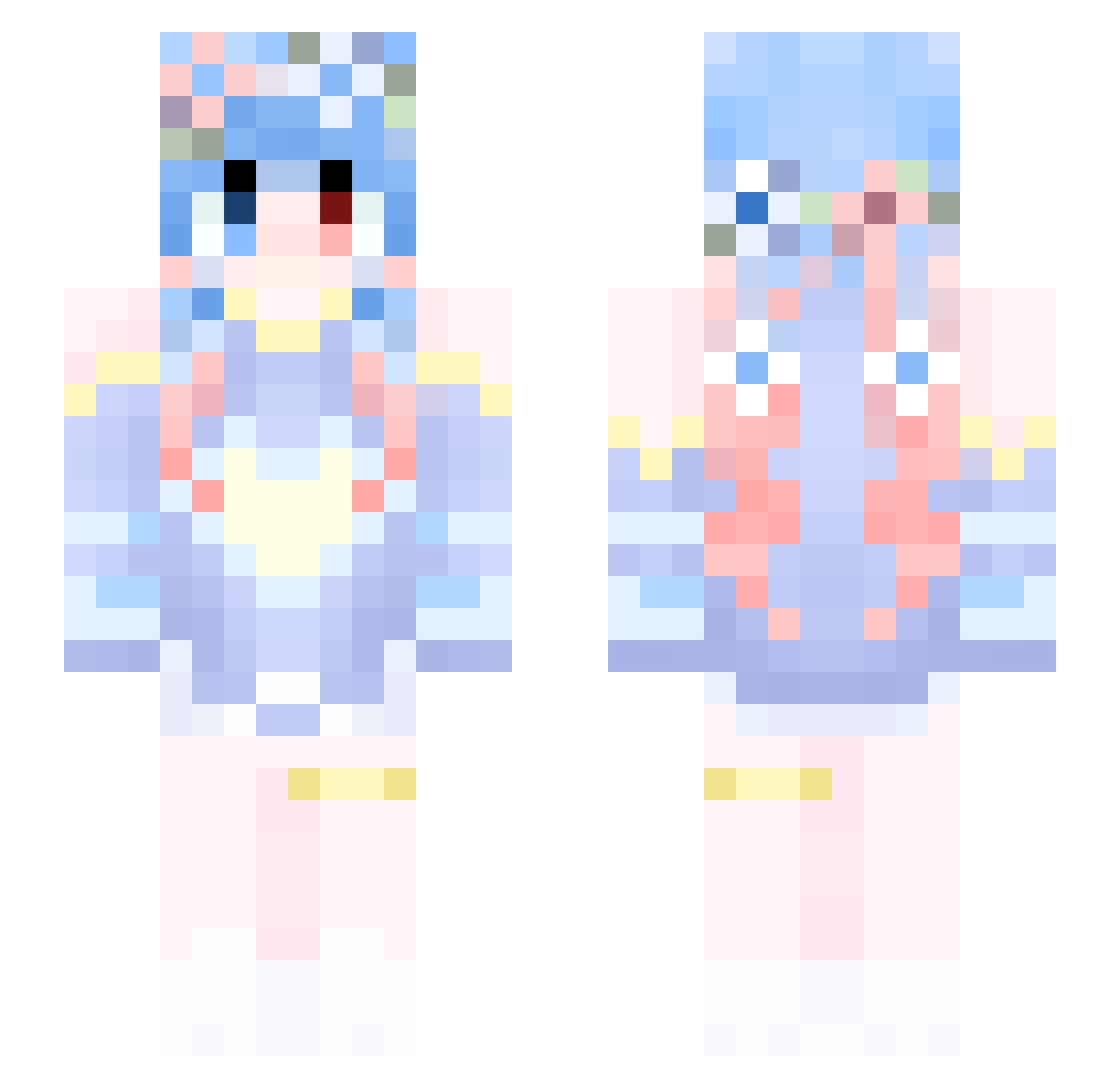 Wei_Yu__ Minecraft skin, front and back view