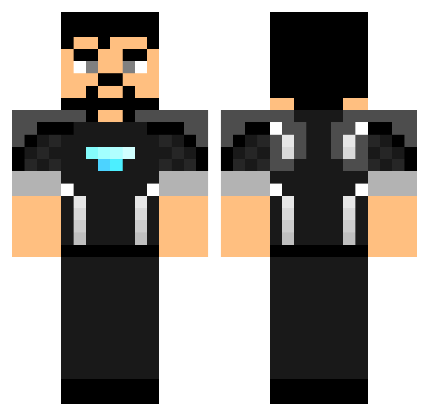 hFx_Fearz Minecraft skin, front and back view
