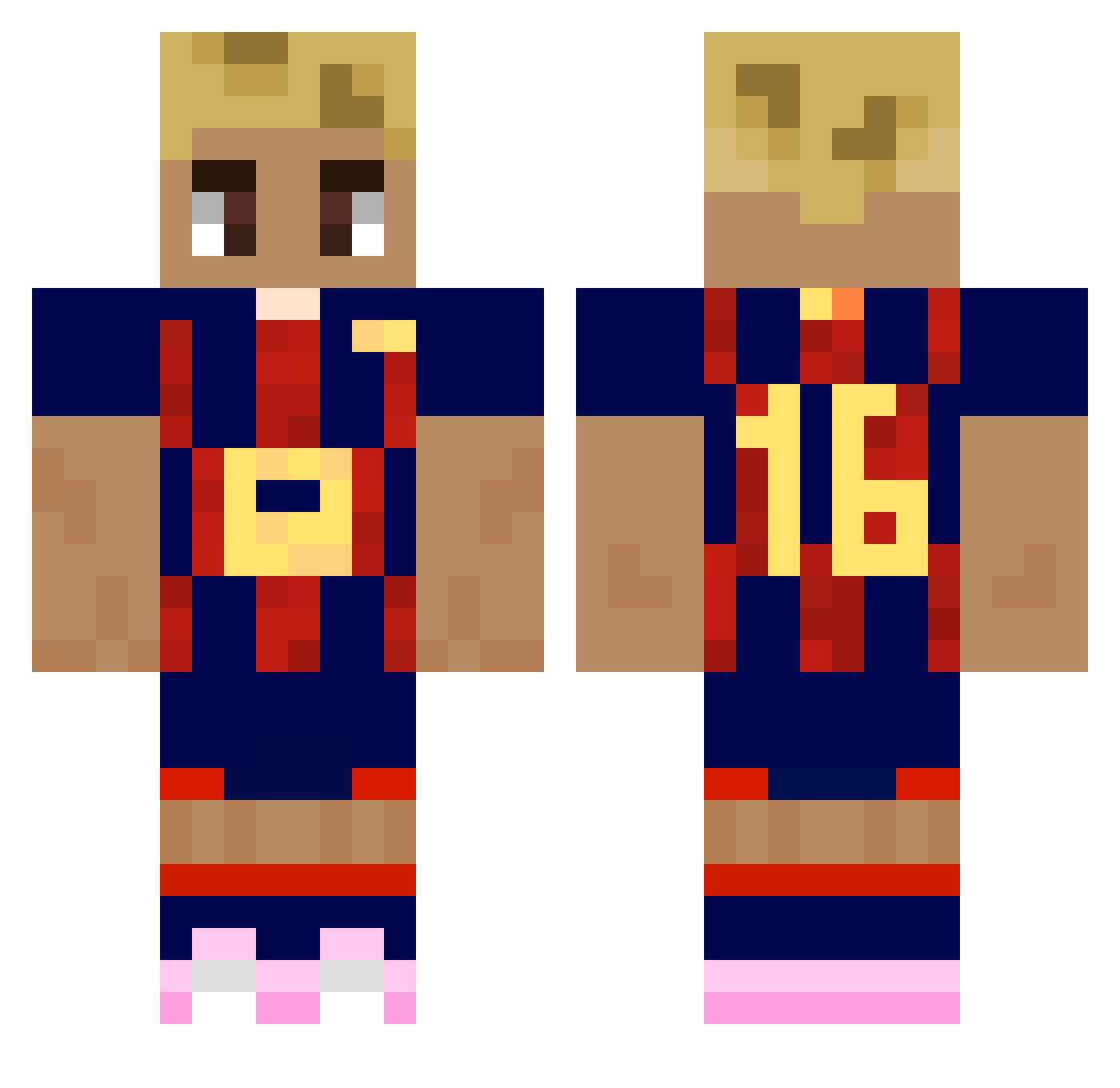 _xXLukiXx Minecraft skin, front and back view
