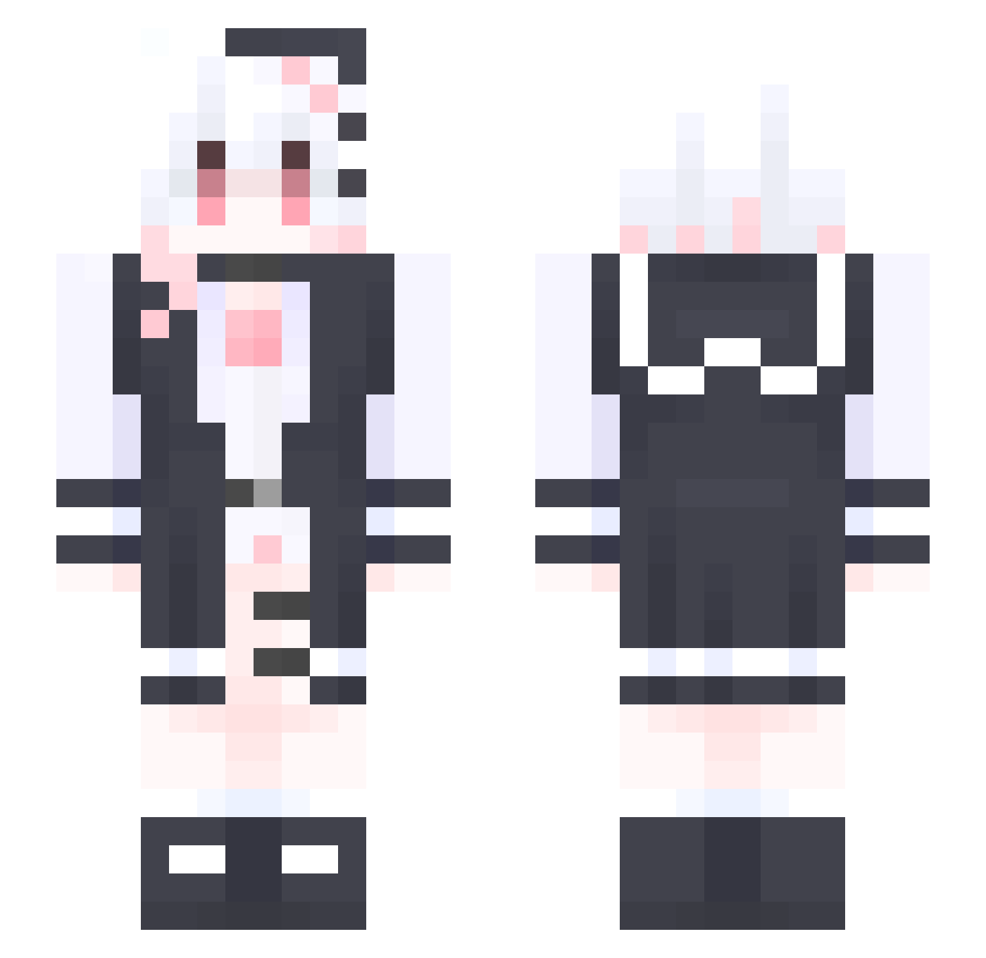 mubaisuki Minecraft skin, front and back view