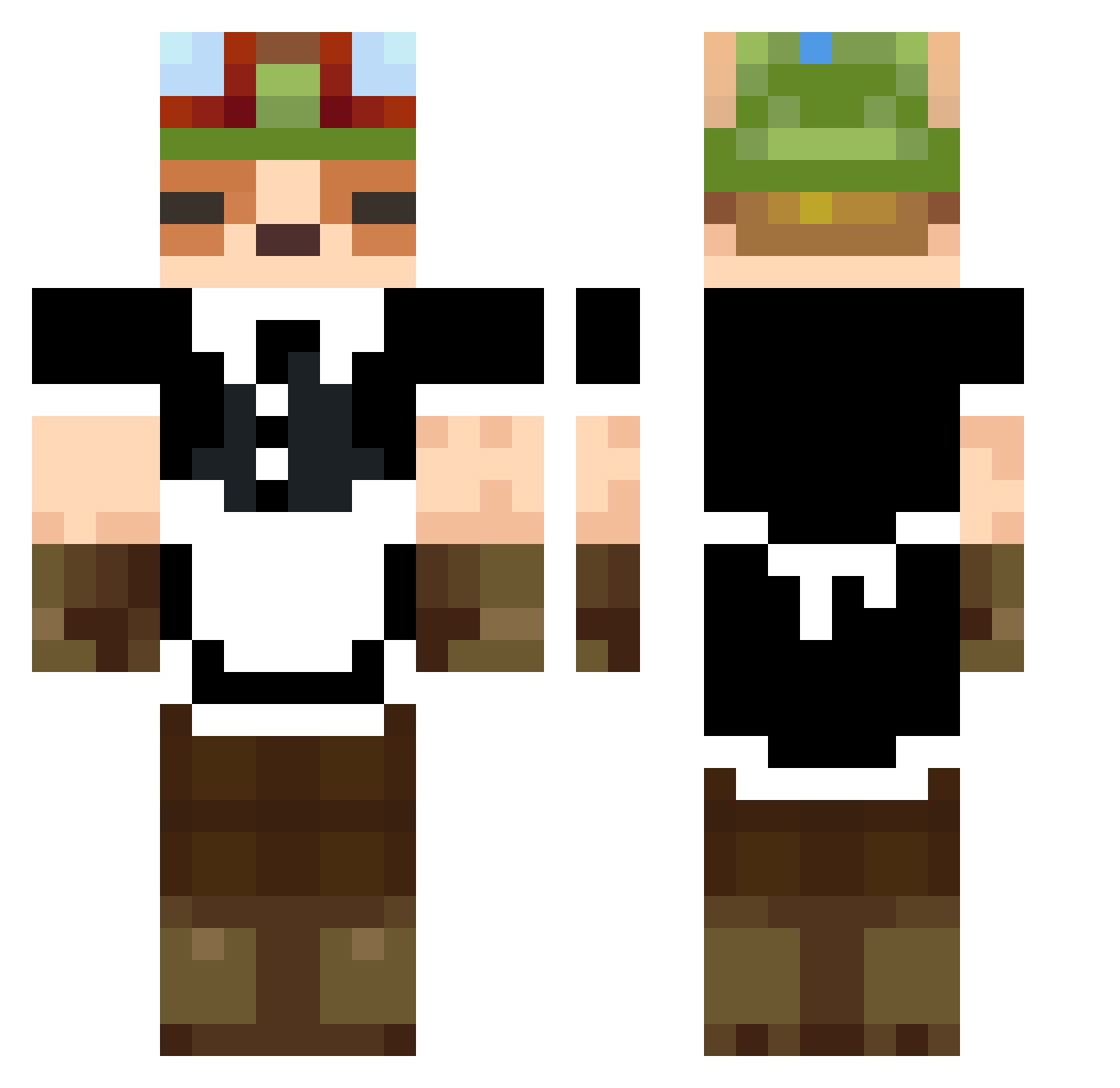 reoyou Minecraft skin, front and back view