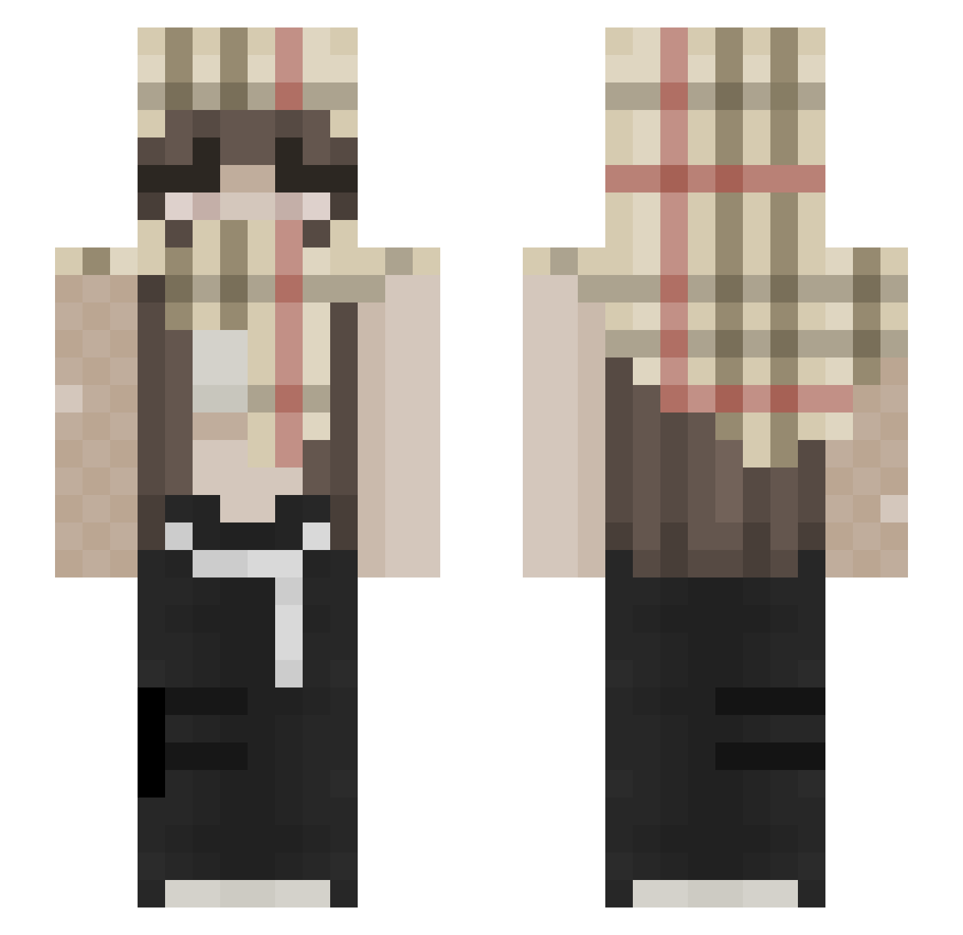 SuperEendje Minecraft skin, front and back view