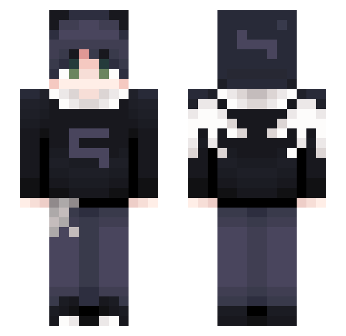 solomony Minecraft skin, front and back view