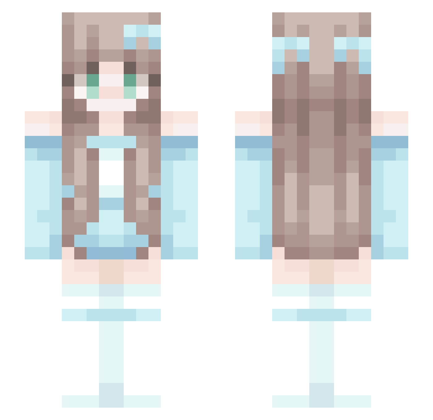 Ting_264 Minecraft skin, front and back view