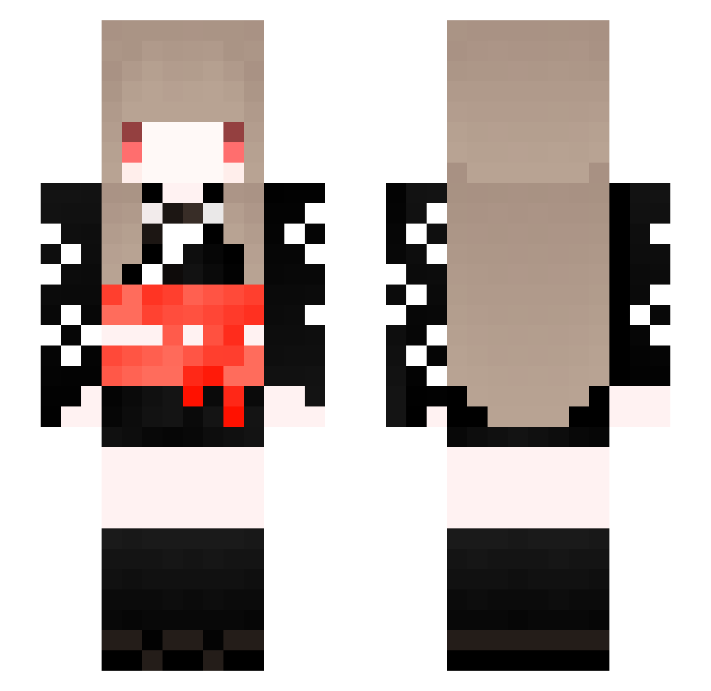 Shoua6457 Minecraft skin, front and back view