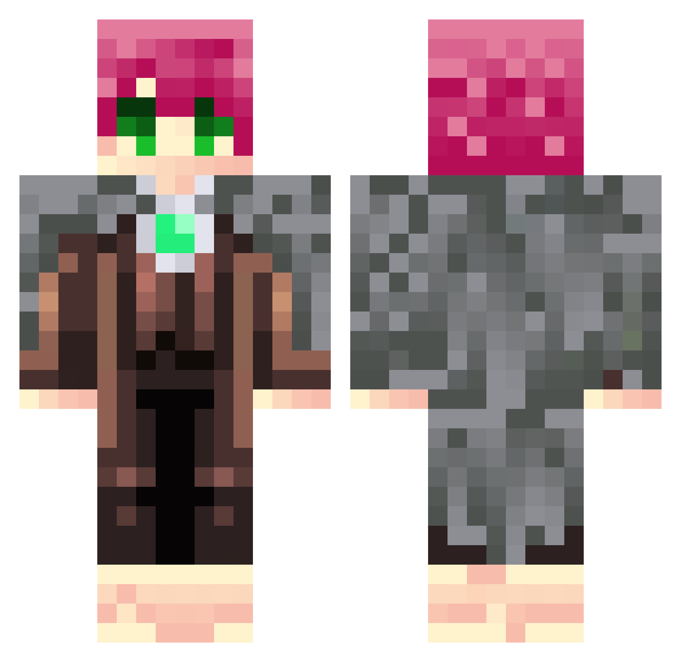 teobolas Minecraft skin, front and back view