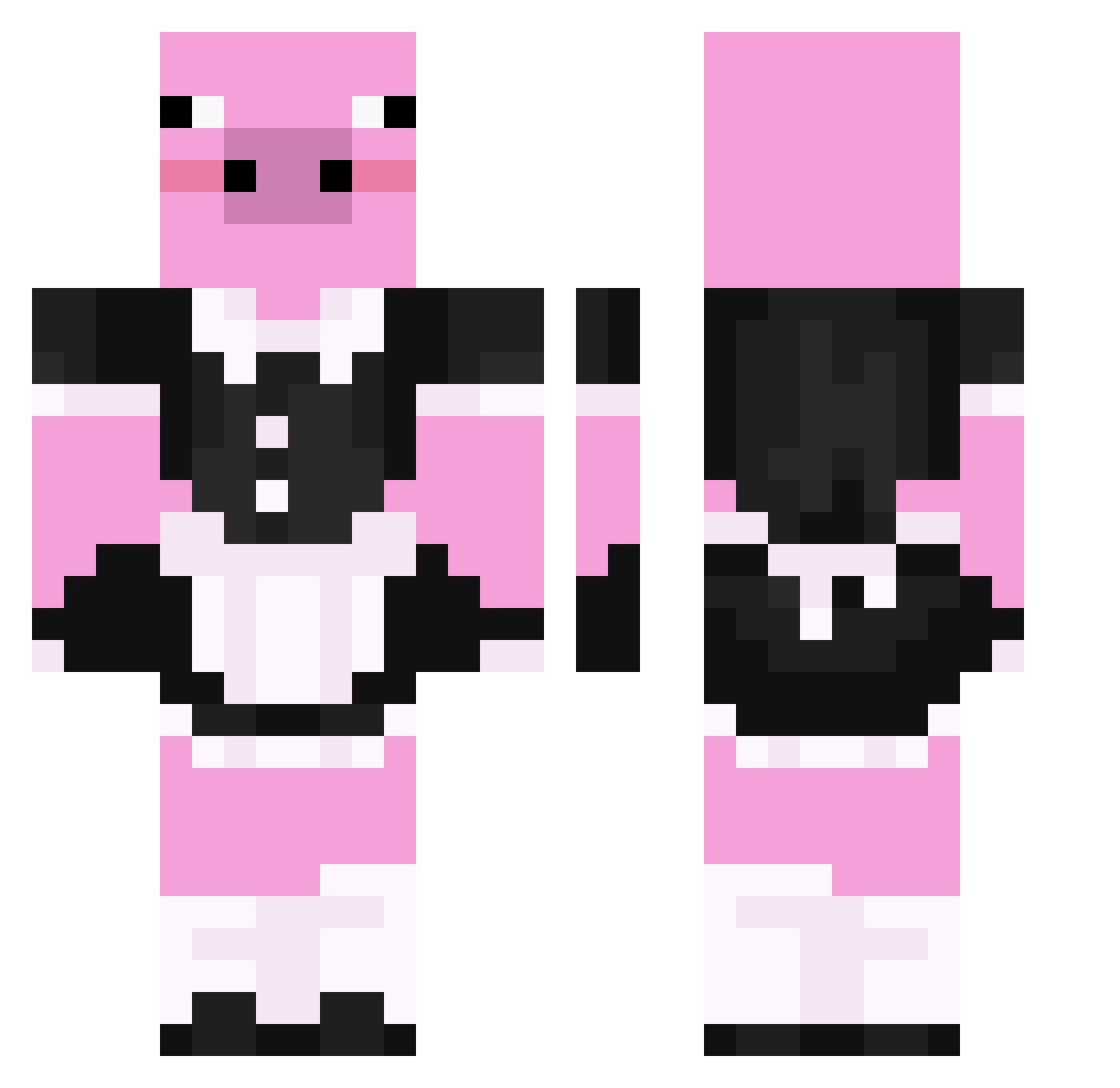 Snickers_Licker Minecraft skin, front and back view