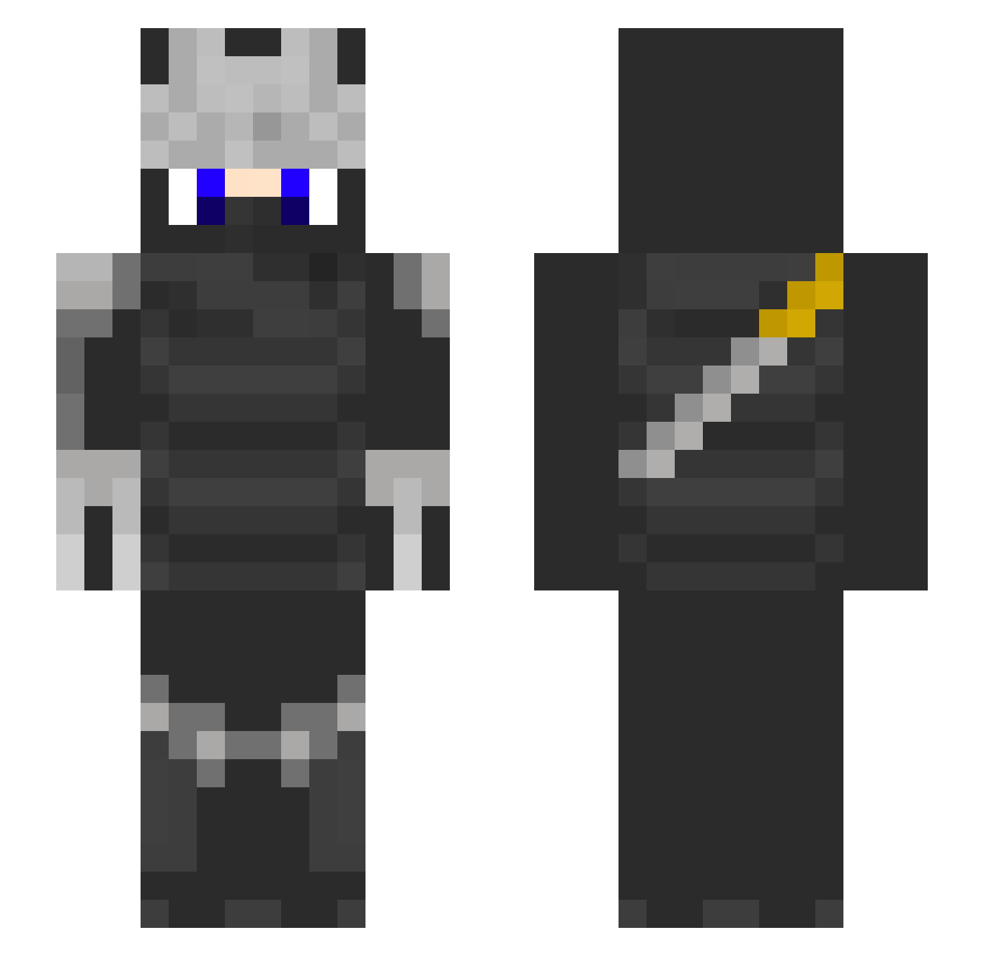 MagikDok Minecraft skin, front and back view
