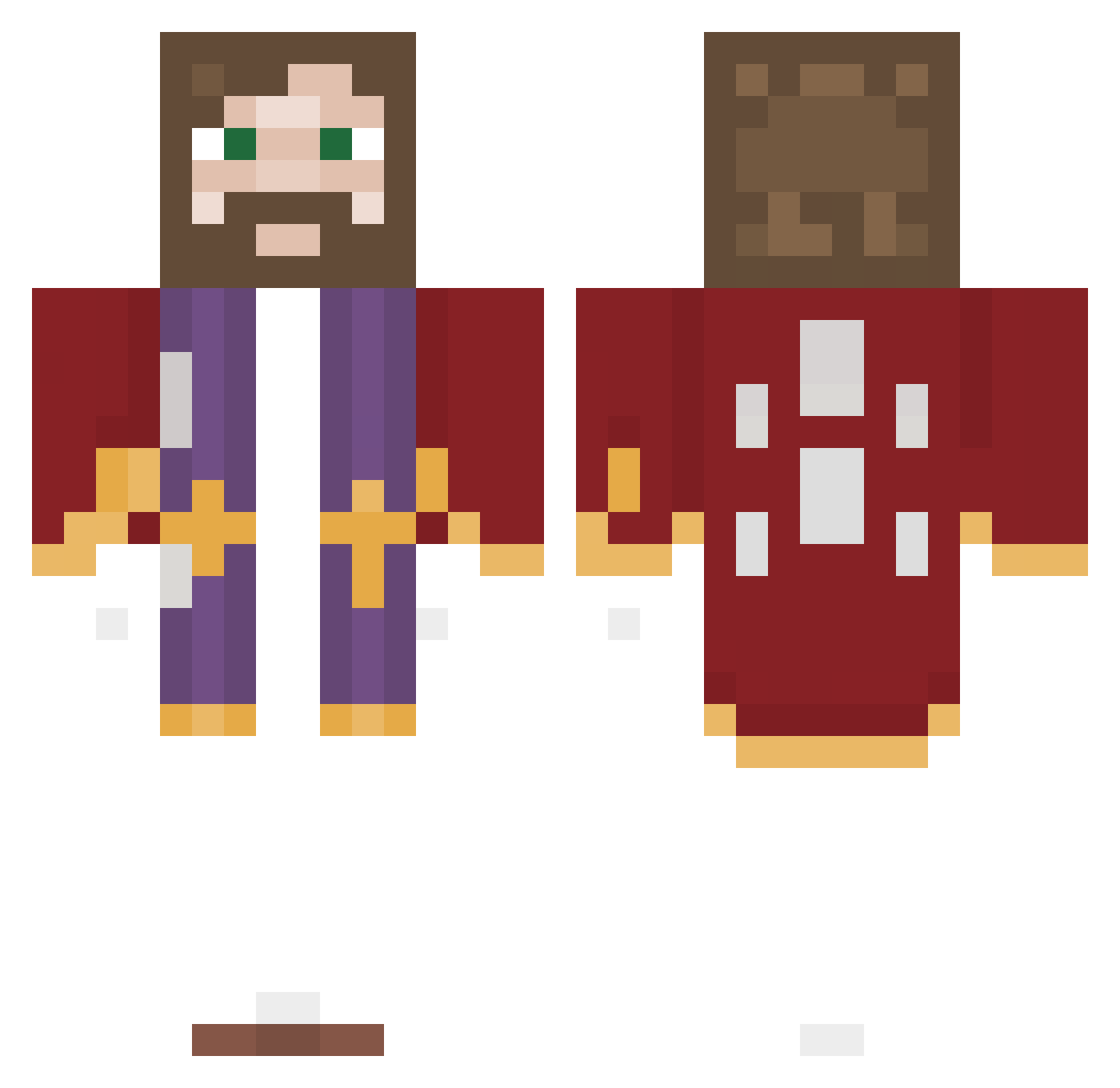 Tetradrachm Minecraft skin, front and back view