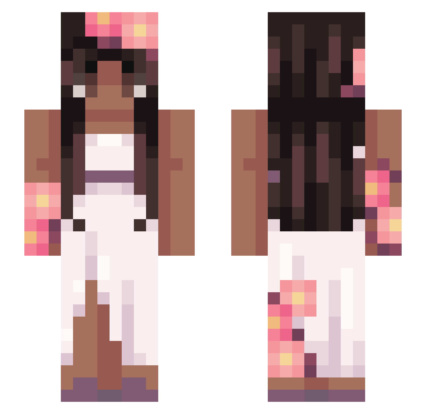 TahaniAlJamil Minecraft skin, front and back view