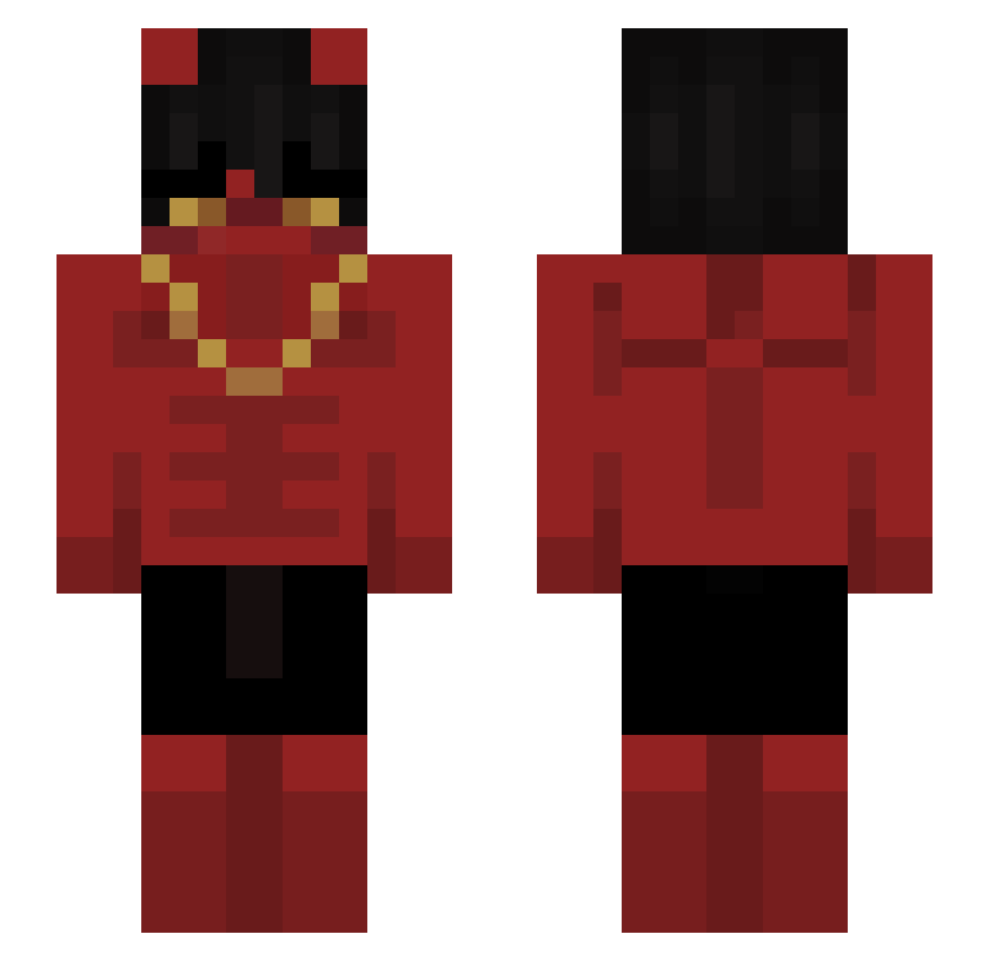 KevinBv Minecraft skin, front and back view