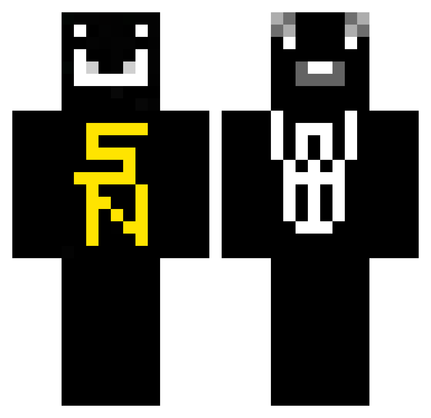pqsswoqkEMT Minecraft skin, front and back view