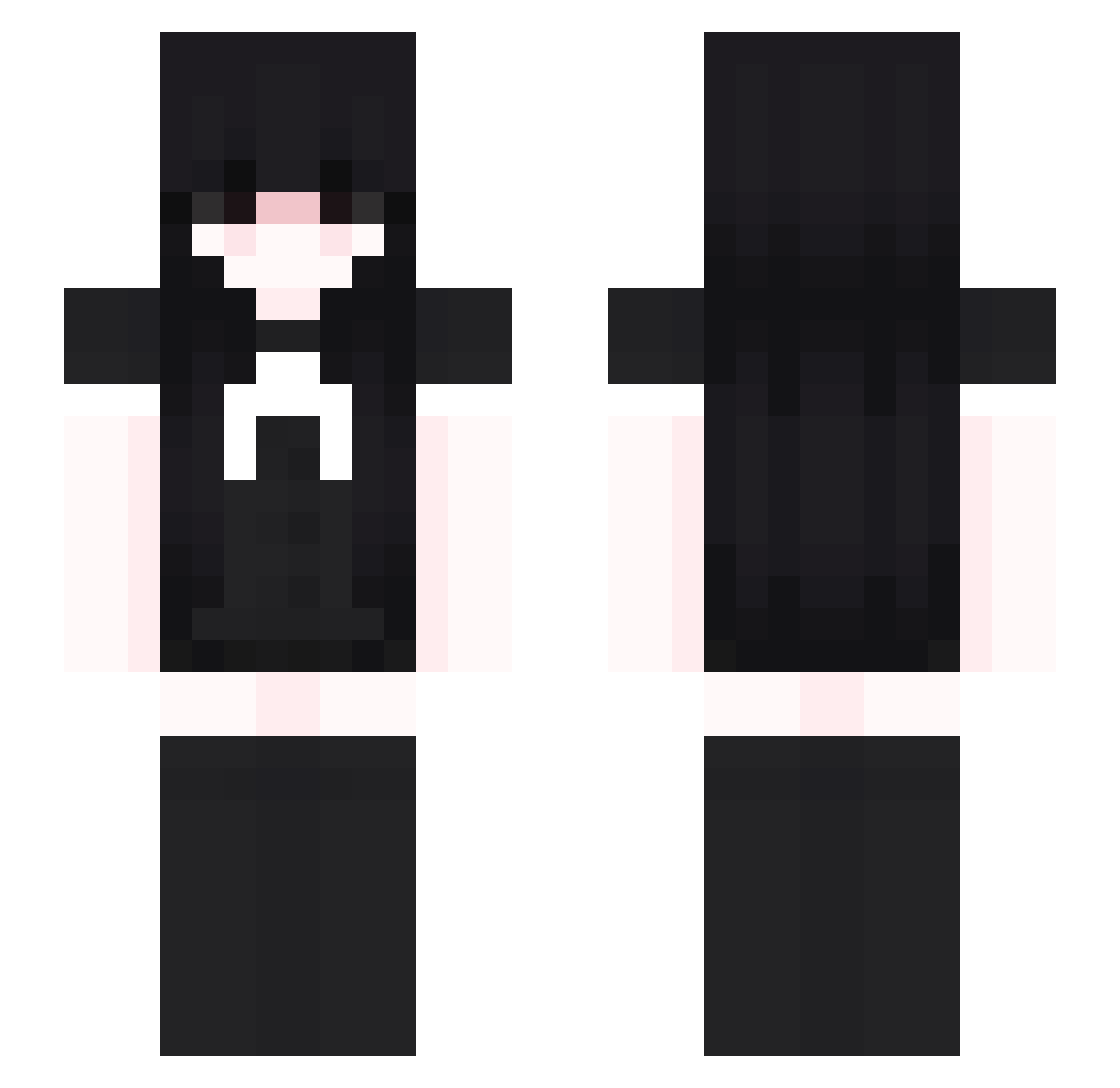 Syrilla Minecraft skin, front and back view