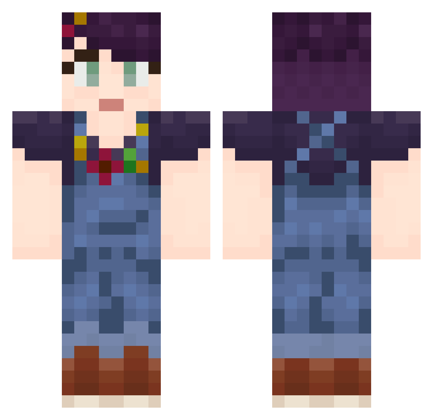 stellarblade6 Minecraft skin, front and back view