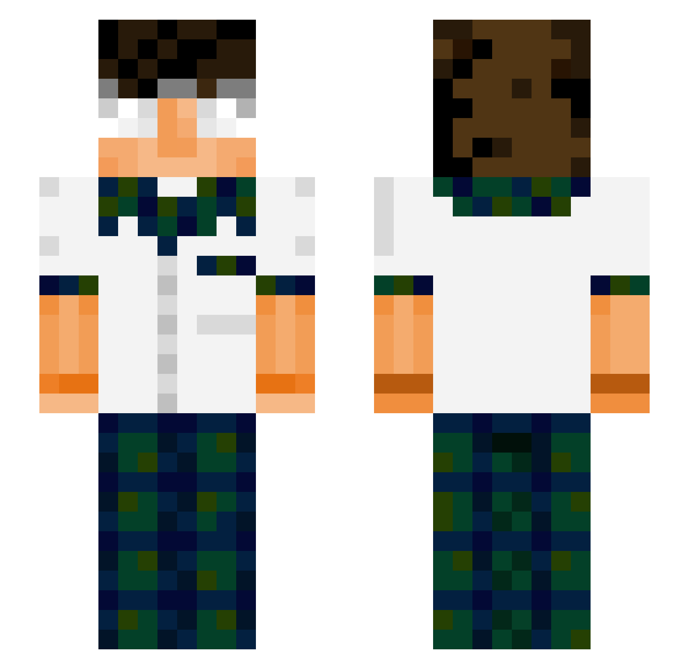 chaufu_TW Minecraft skin, front and back view