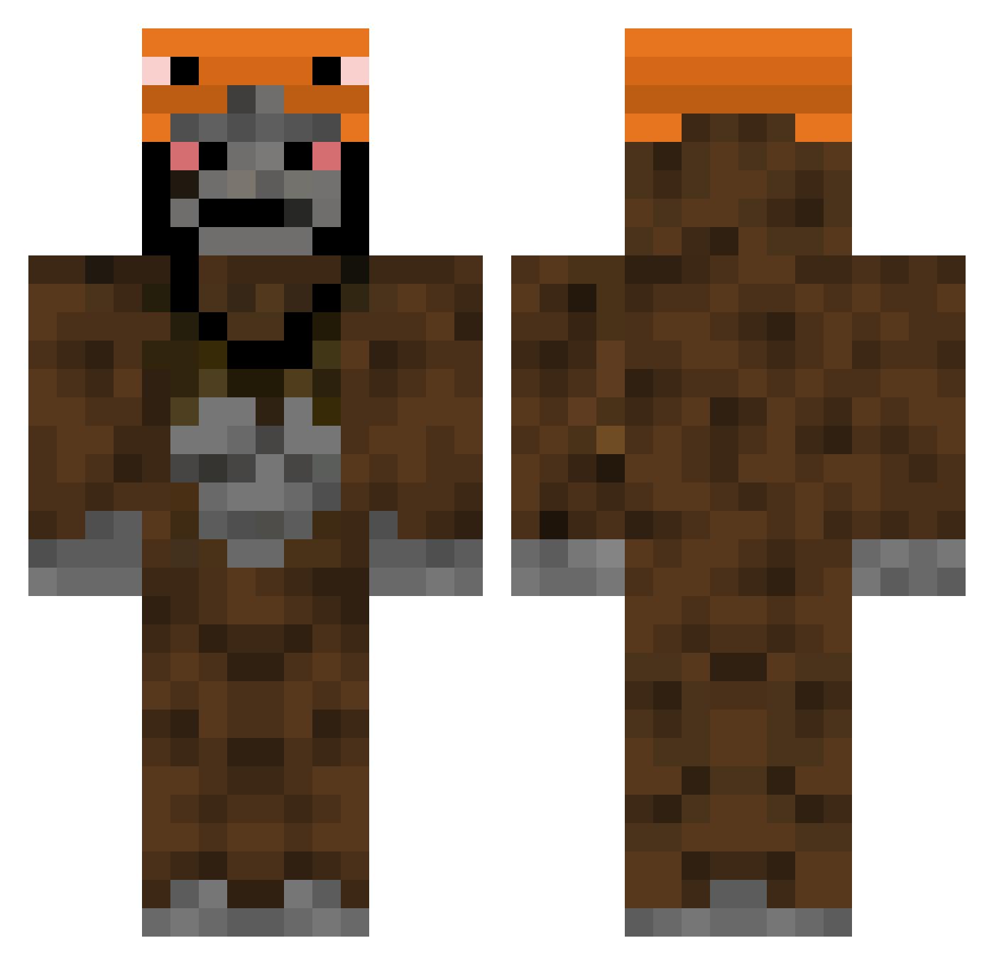 _Klik Minecraft skin, front and back view