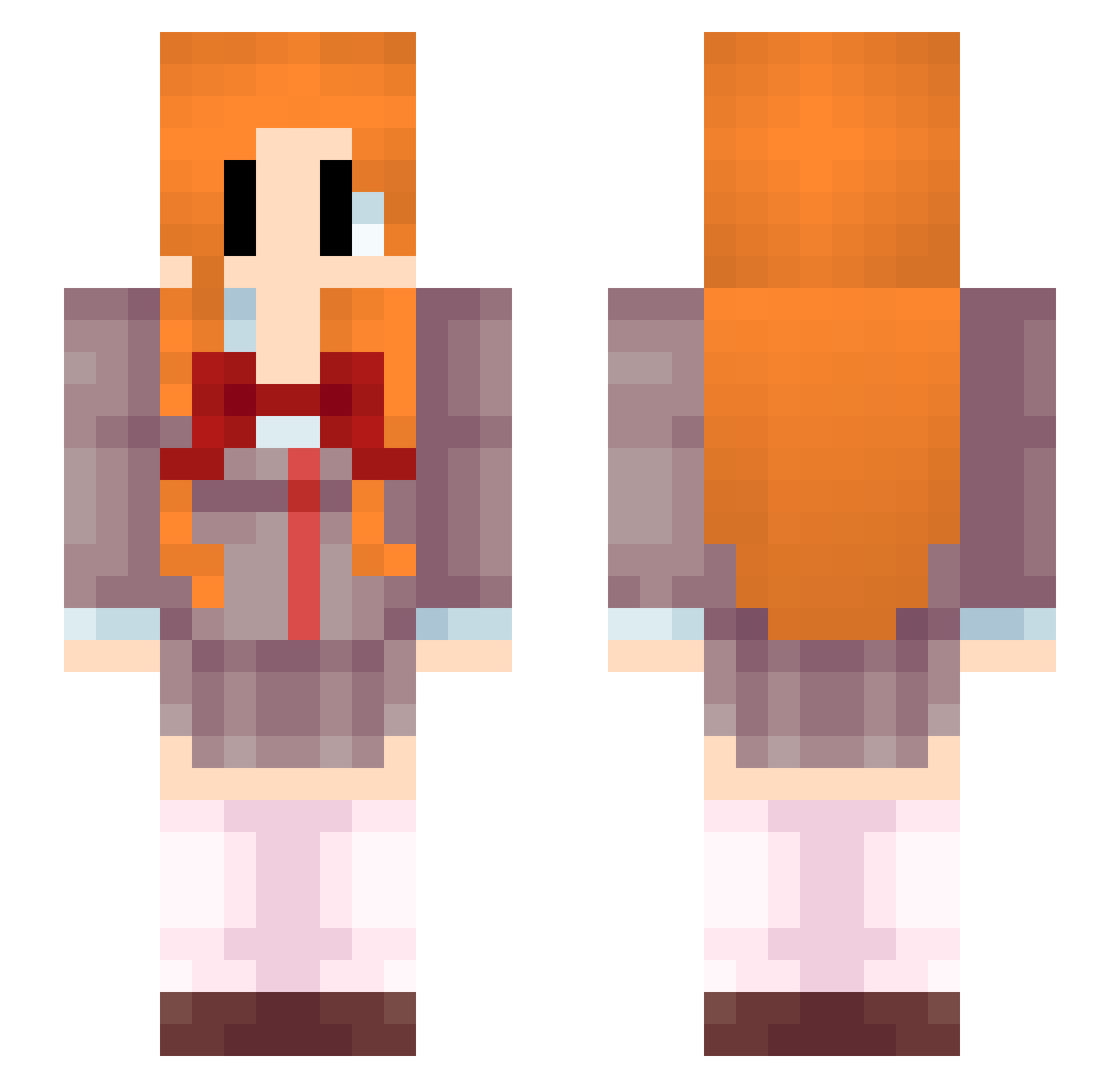 epvik Minecraft skin, front and back view