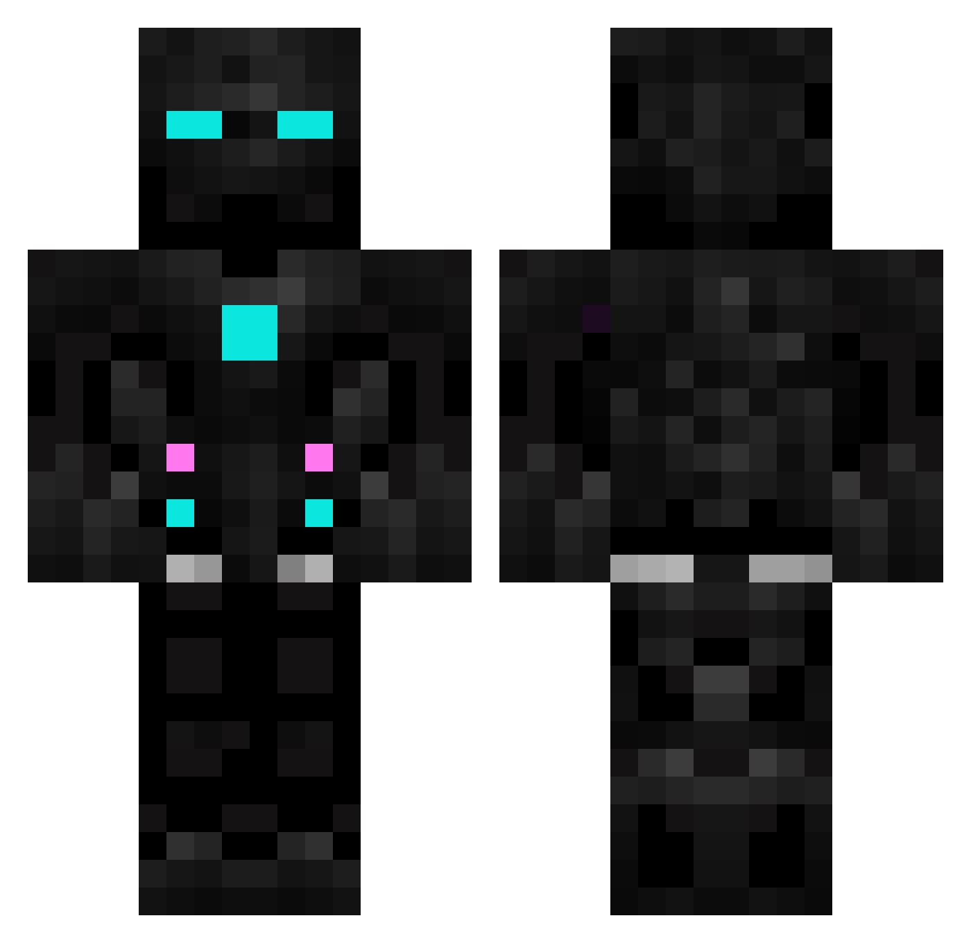7ORD1 Minecraft skin, front and back view