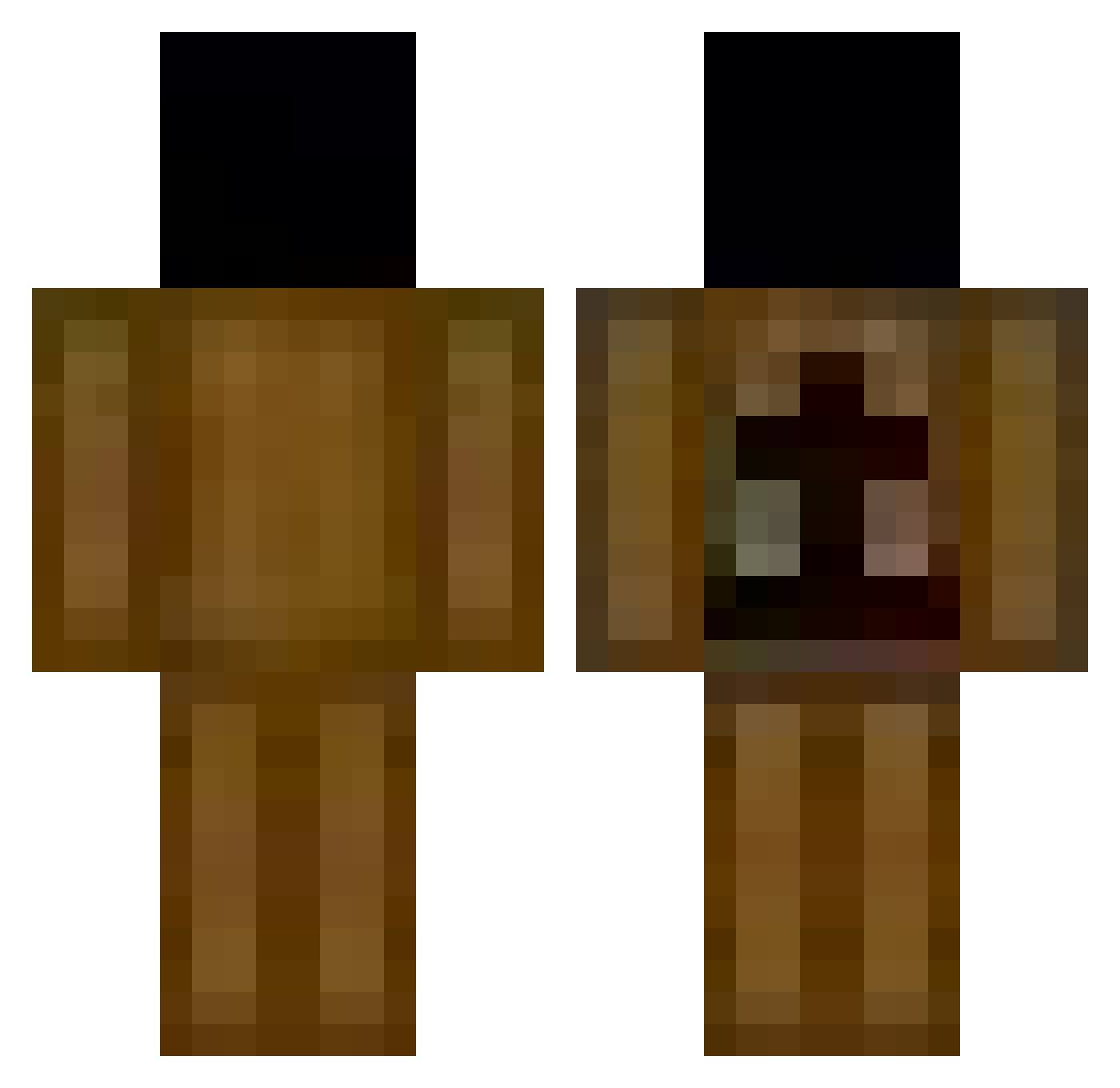 Loxnene Minecraft skin, front and back view