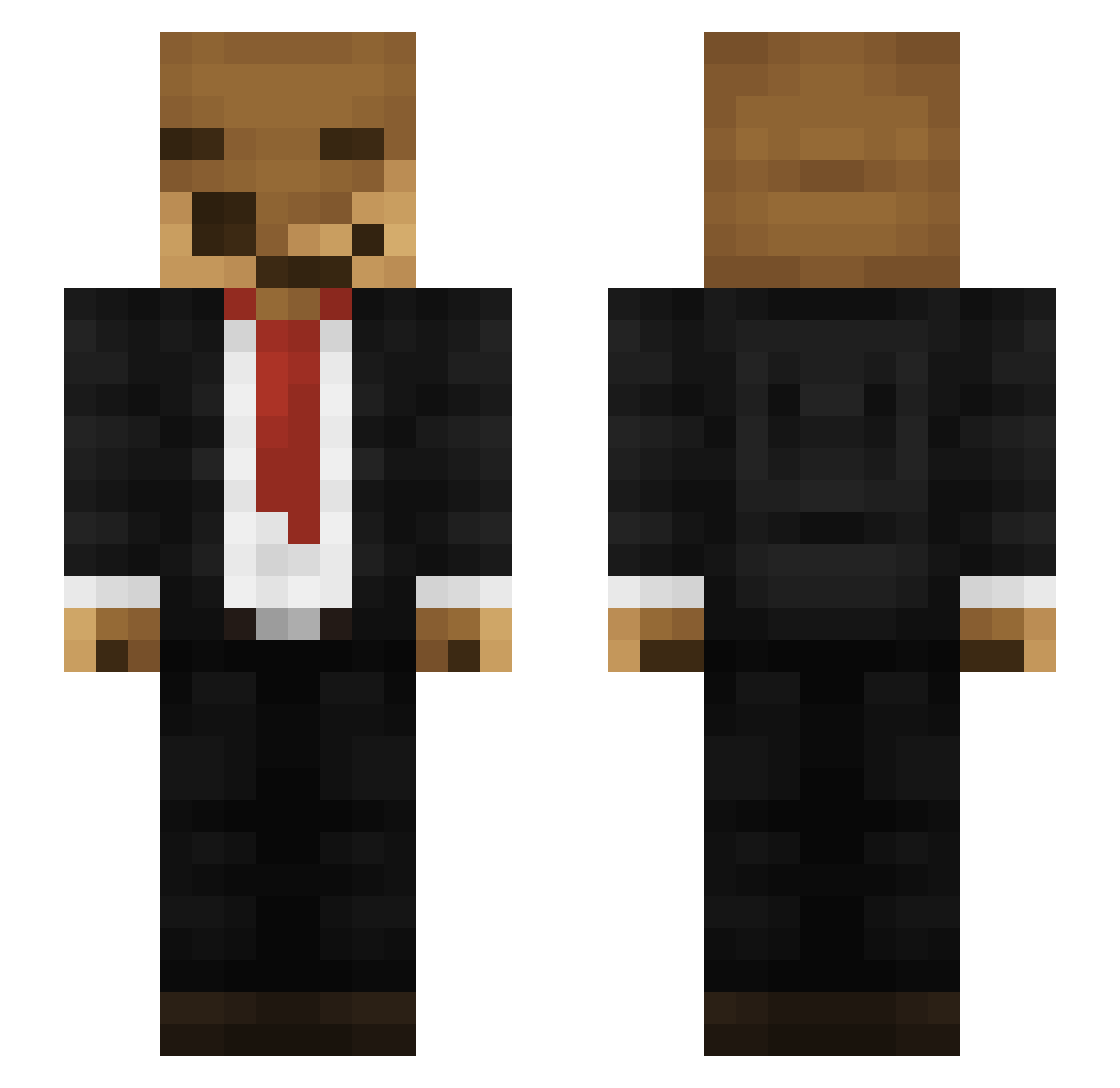 KindStranger Minecraft skin, front and back view