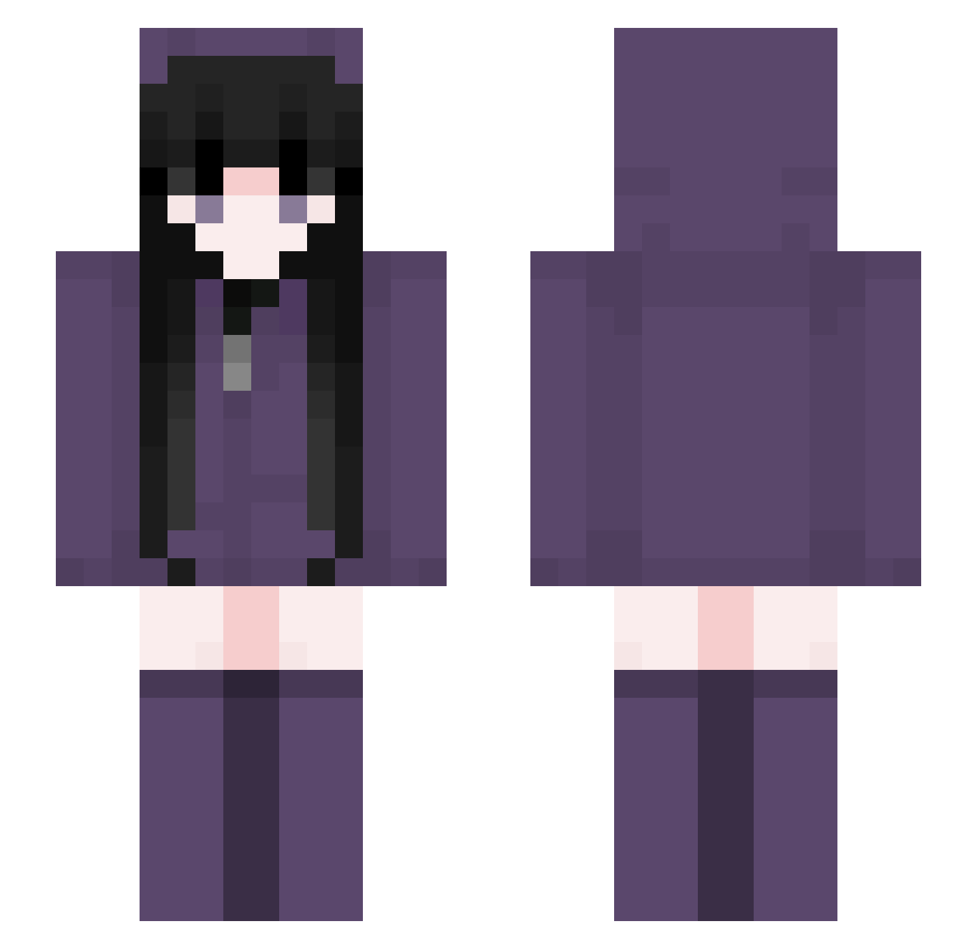 Thanks123 Minecraft skin, front and back view