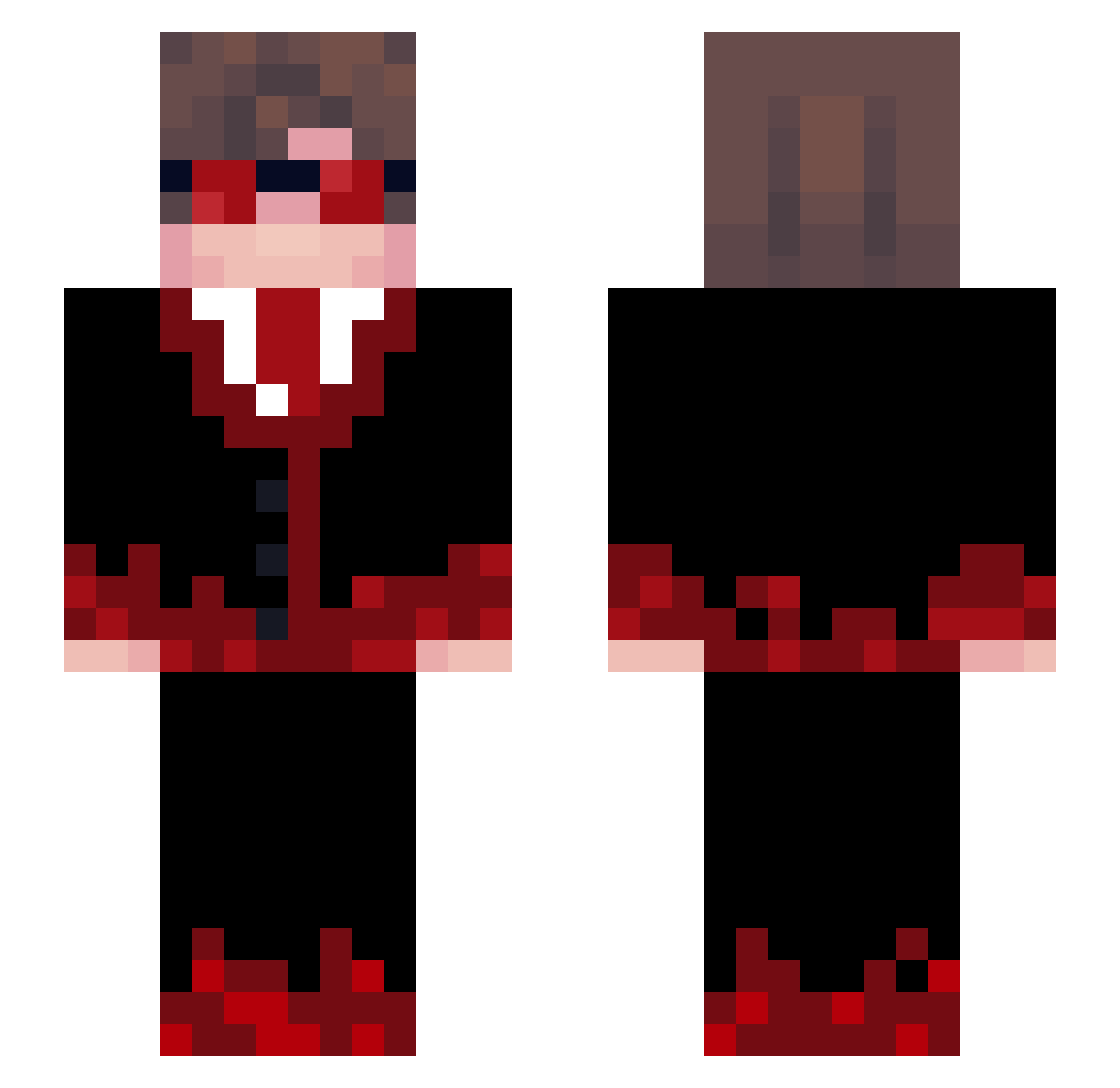 ChadwickVonEchin Minecraft skin, front and back view