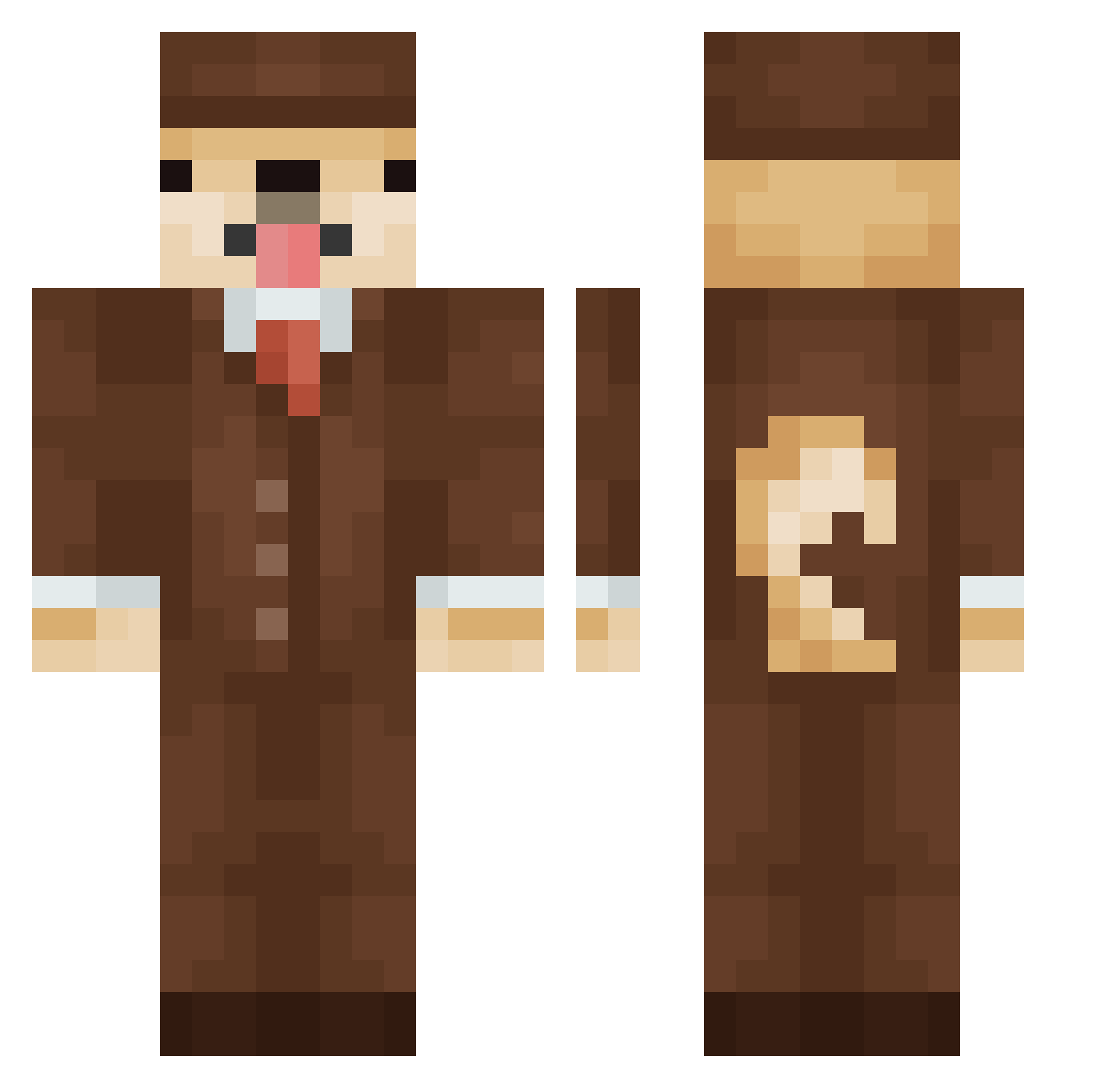 Xsiang1119 Minecraft skin, front and back view