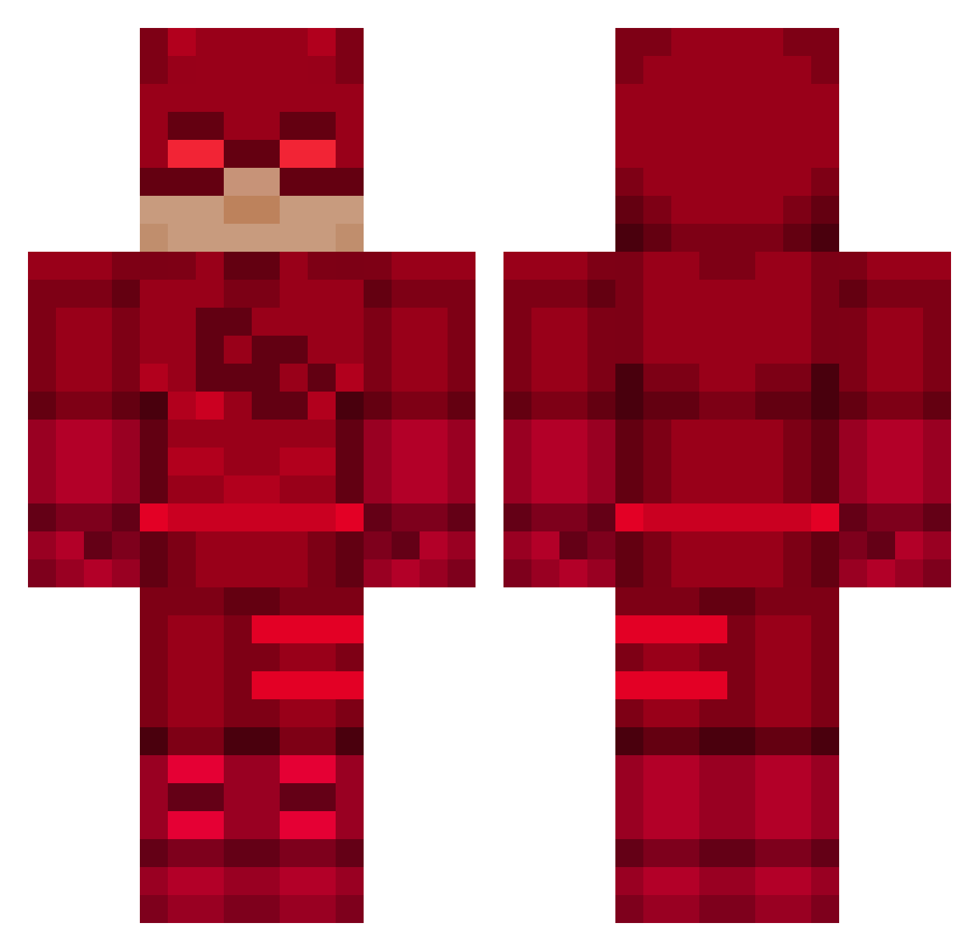 Son1on Minecraft skin, front and back view
