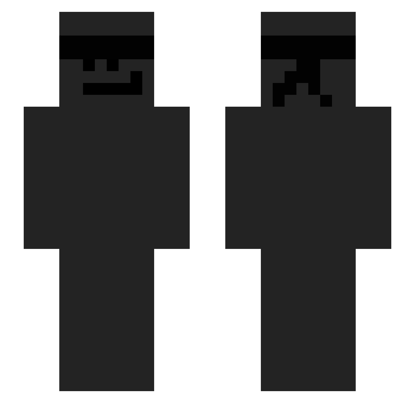 scdv Minecraft skin, front and back view
