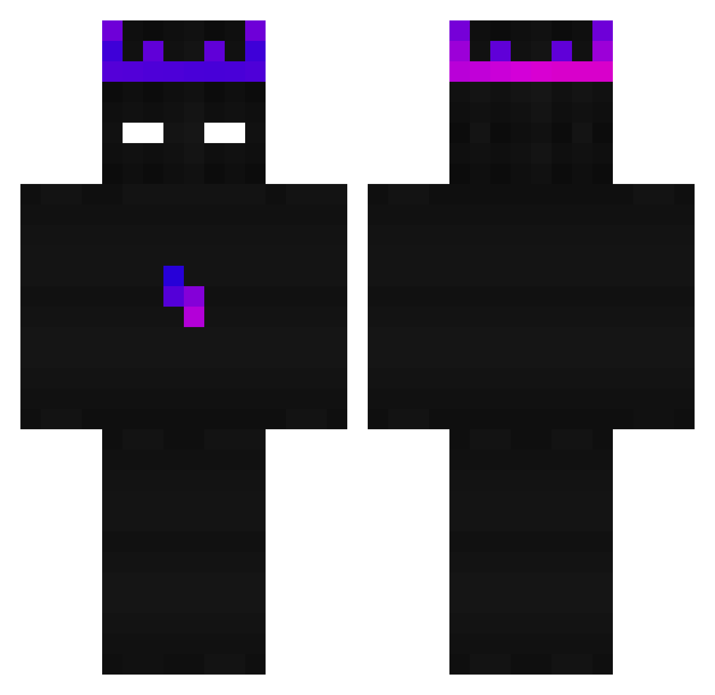 GekkeKleineMan Minecraft skin, front and back view