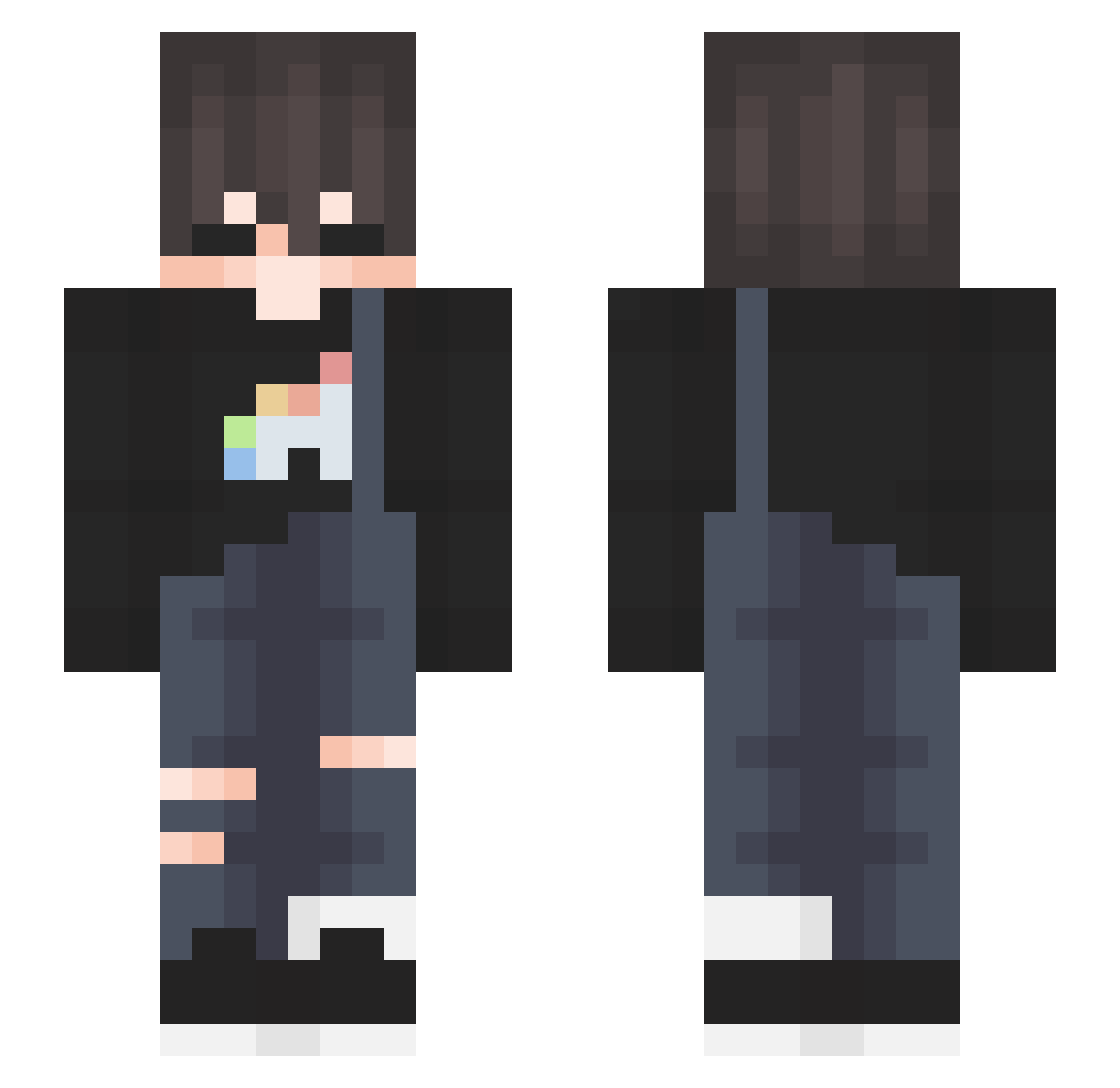erehh Minecraft skin, front and back view