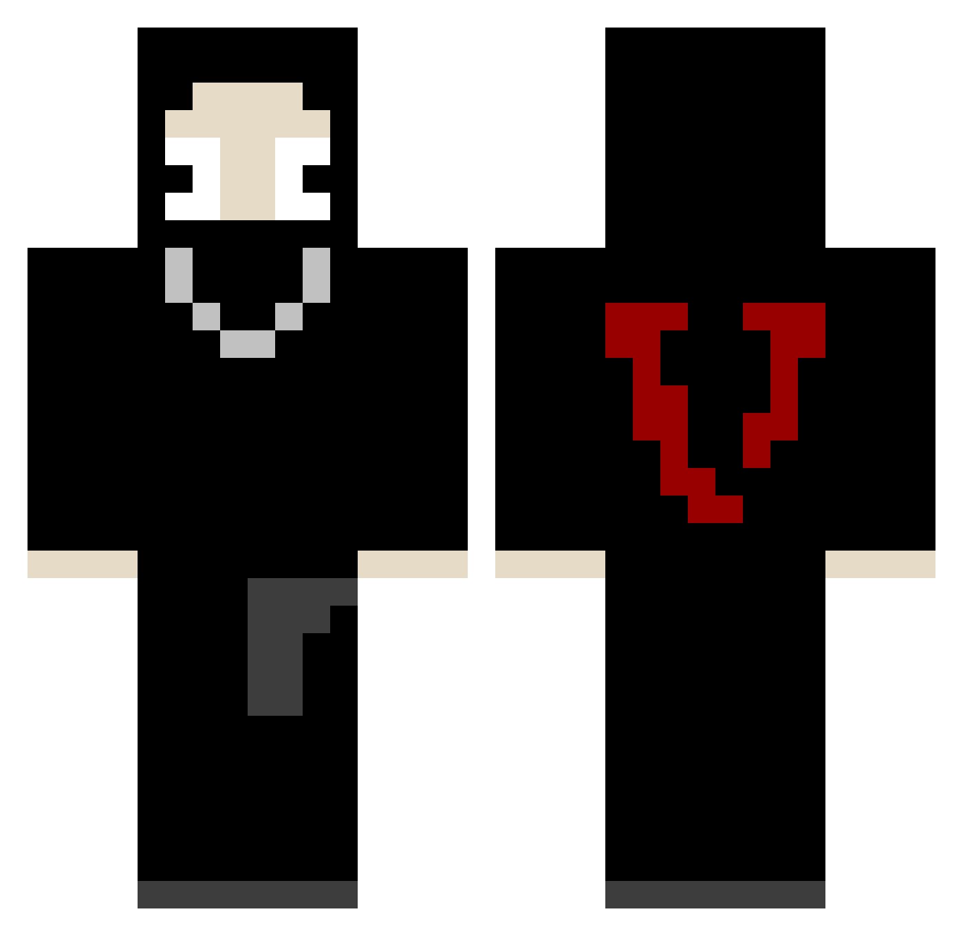 purpee_ Minecraft skin, front and back view