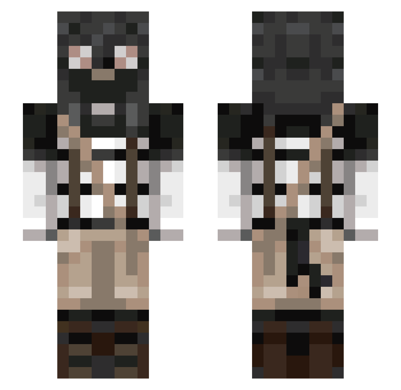 KINGIIV Minecraft skin, front and back view