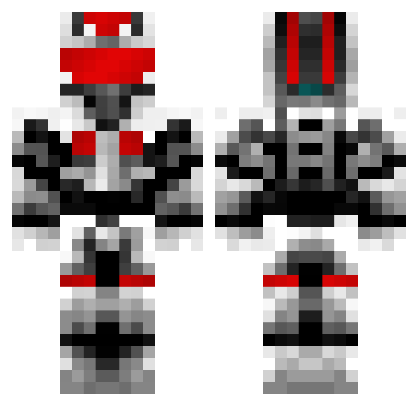 Hiroshima Minecraft skin, front and back view