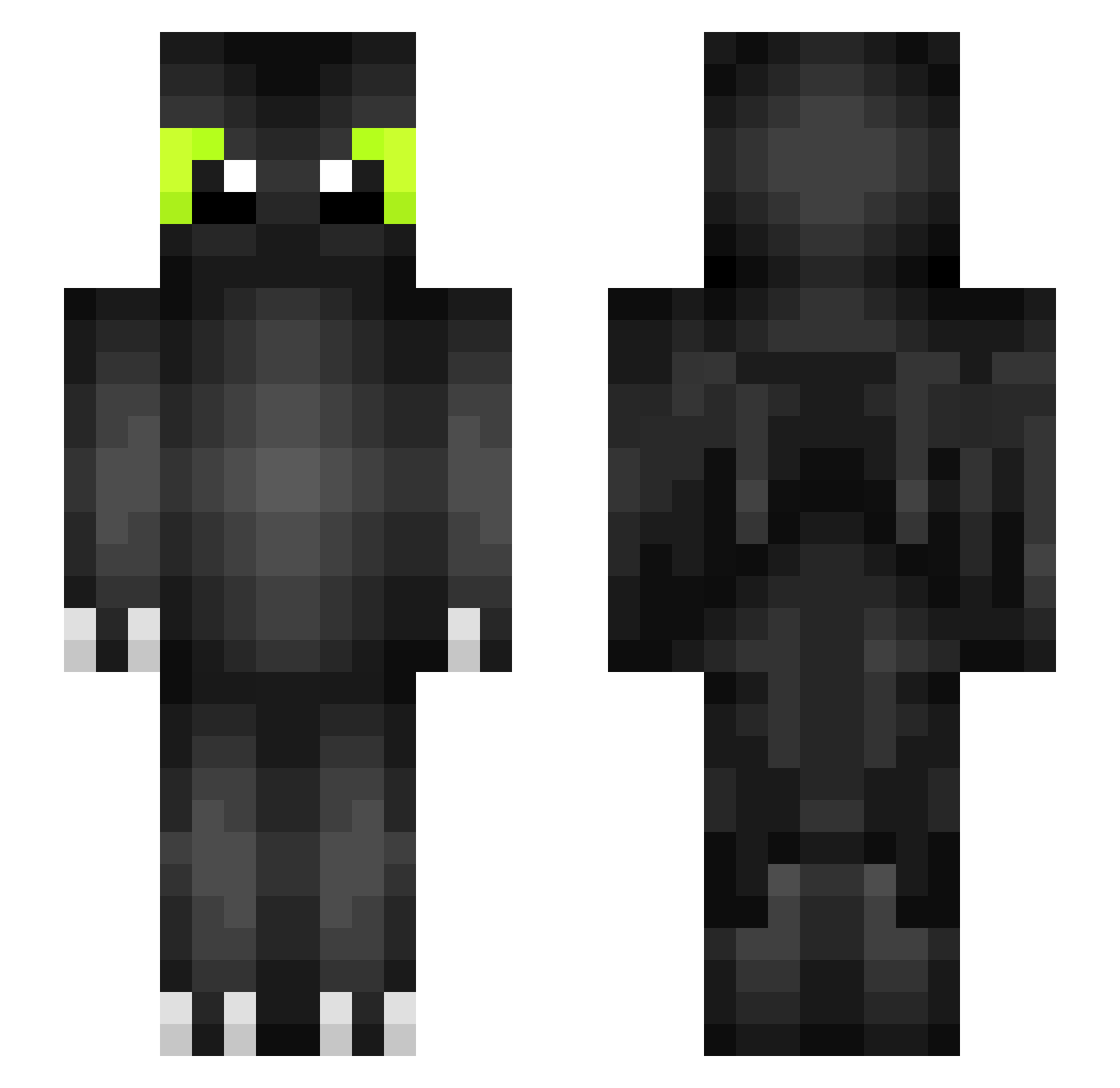 zouuuu Minecraft skin, front and back view