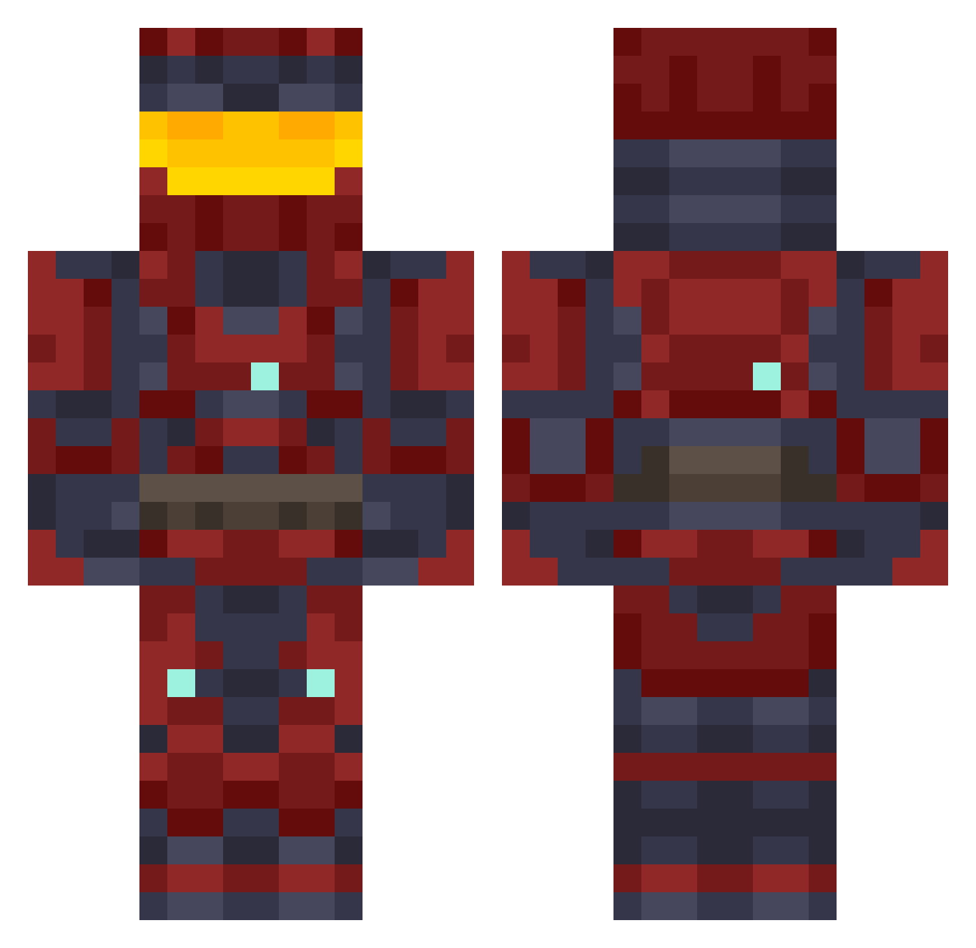 DaBeast456 Minecraft skin, front and back view