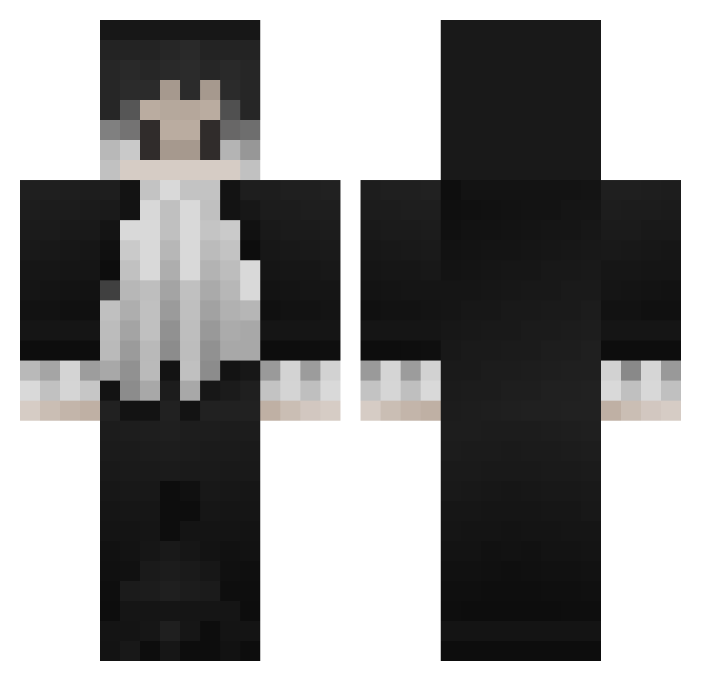 angelfies Minecraft skin, front and back view