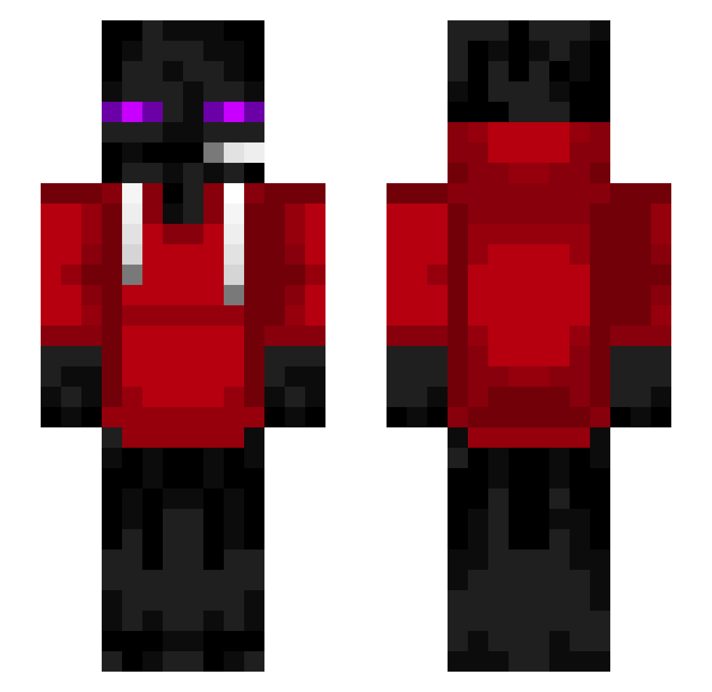 Local1210 Minecraft skin, front and back view