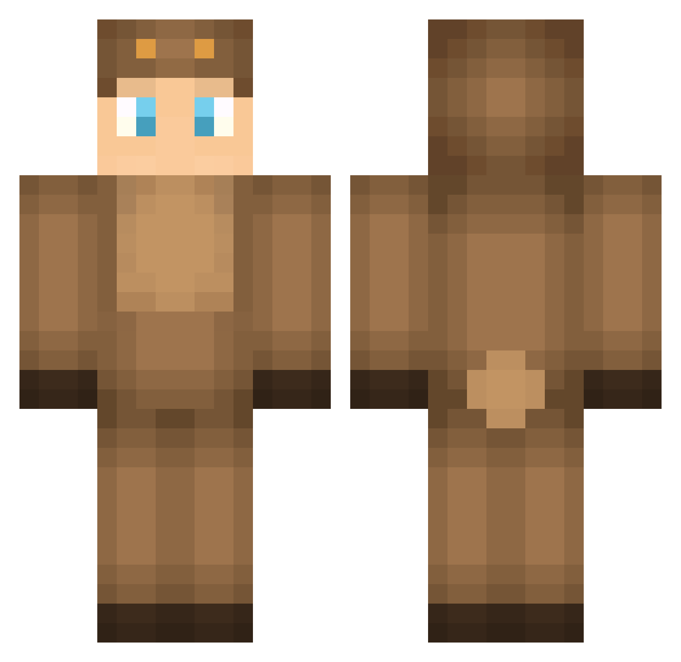 Blueshot12 Minecraft skin, front and back view