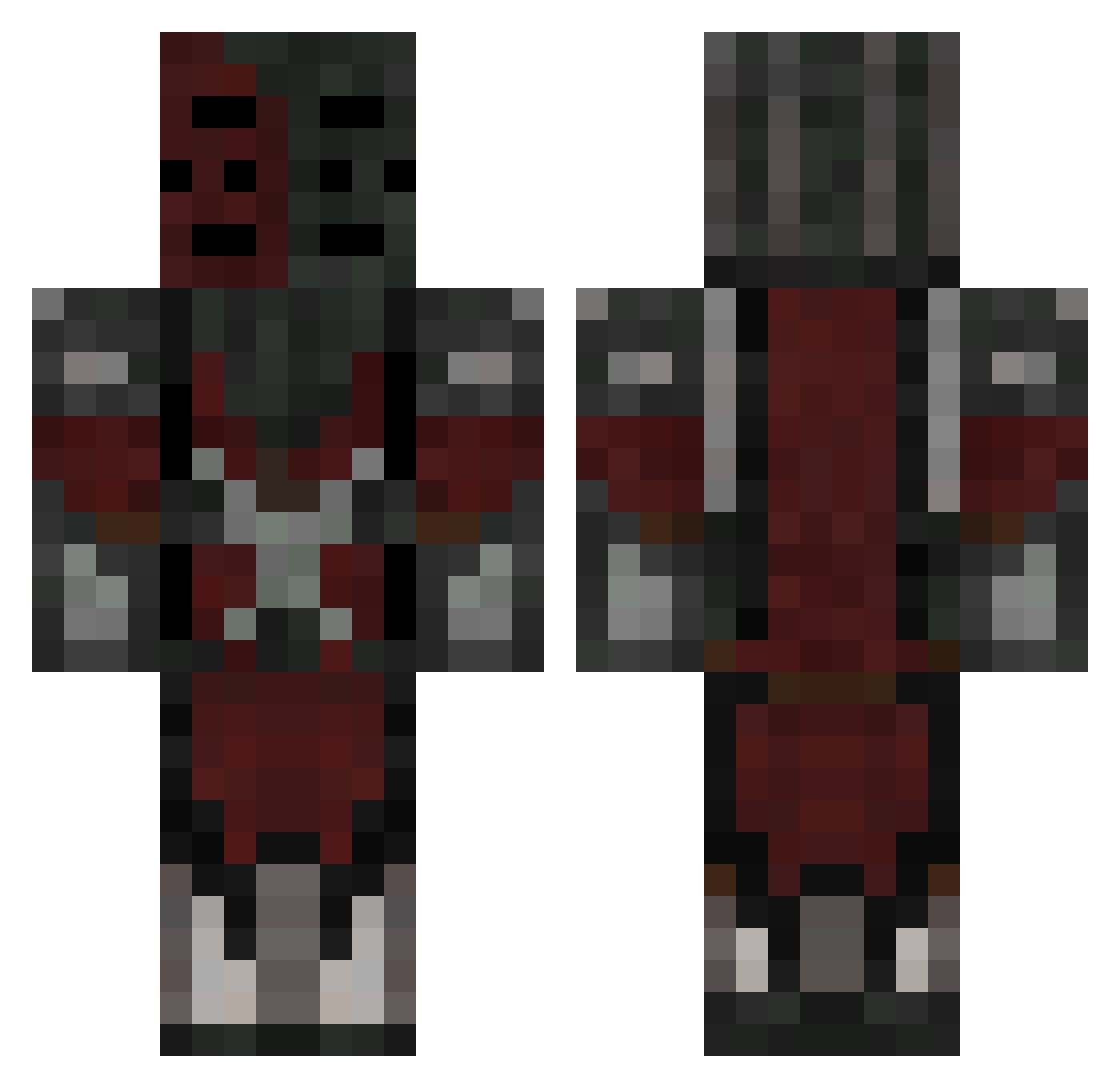 Xenon_1659 Minecraft skin, front and back view