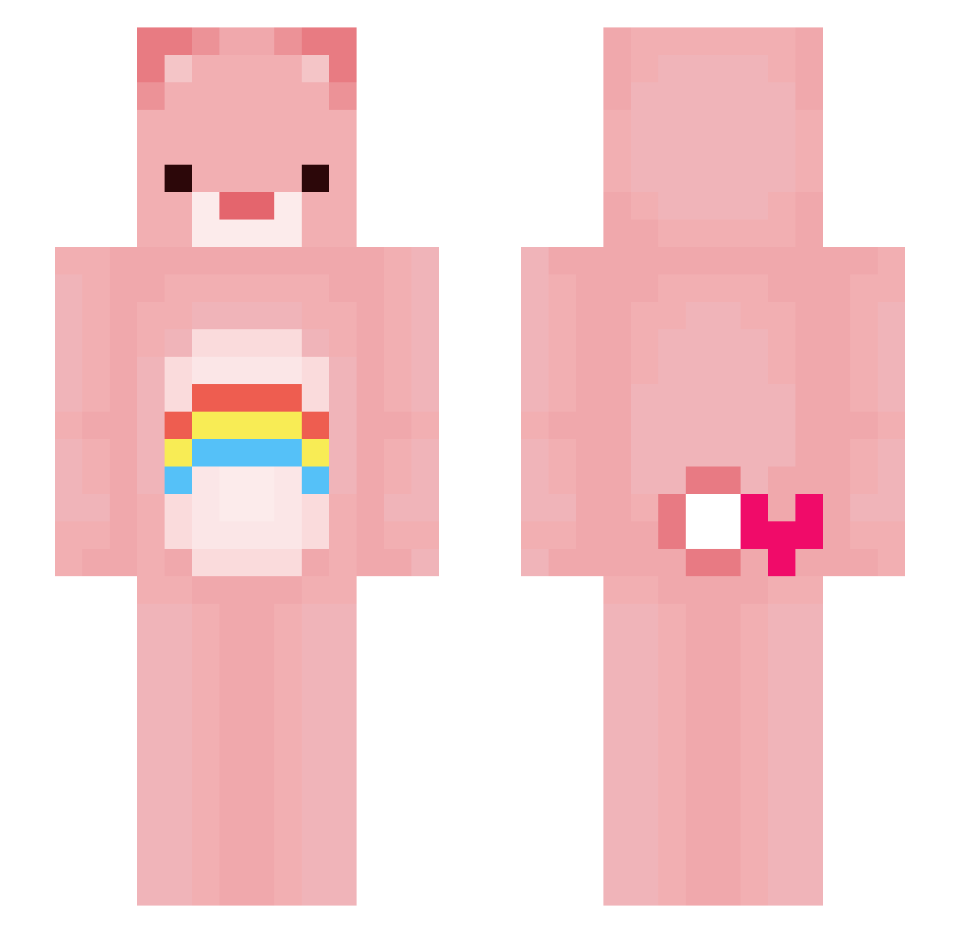 b_do Minecraft skin, front and back view