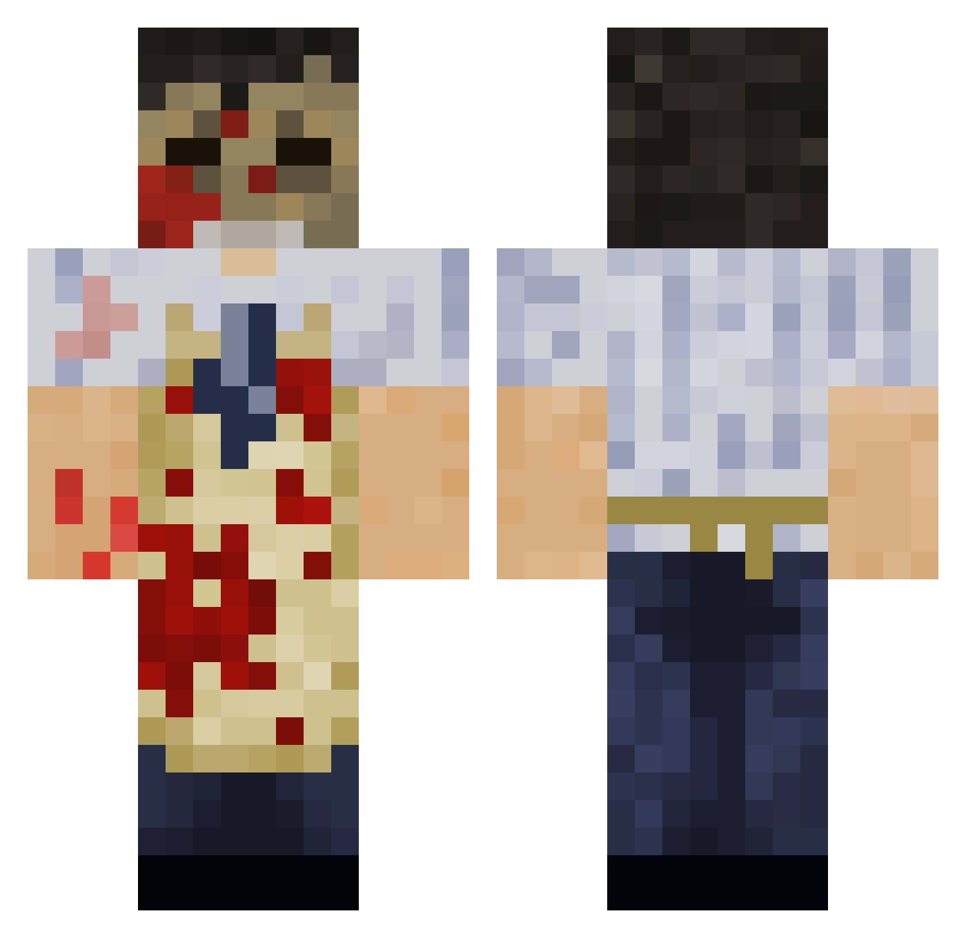 infinity_driver Minecraft skin, front and back view