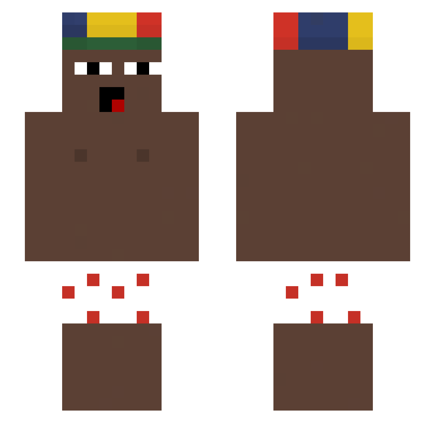 Choz4n Minecraft skin, front and back view