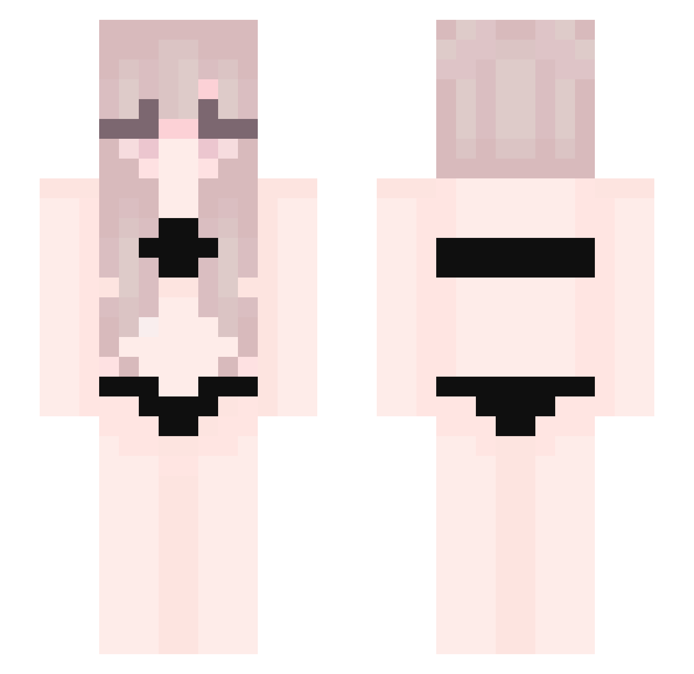 Luckyyyz Minecraft skin, front and back view